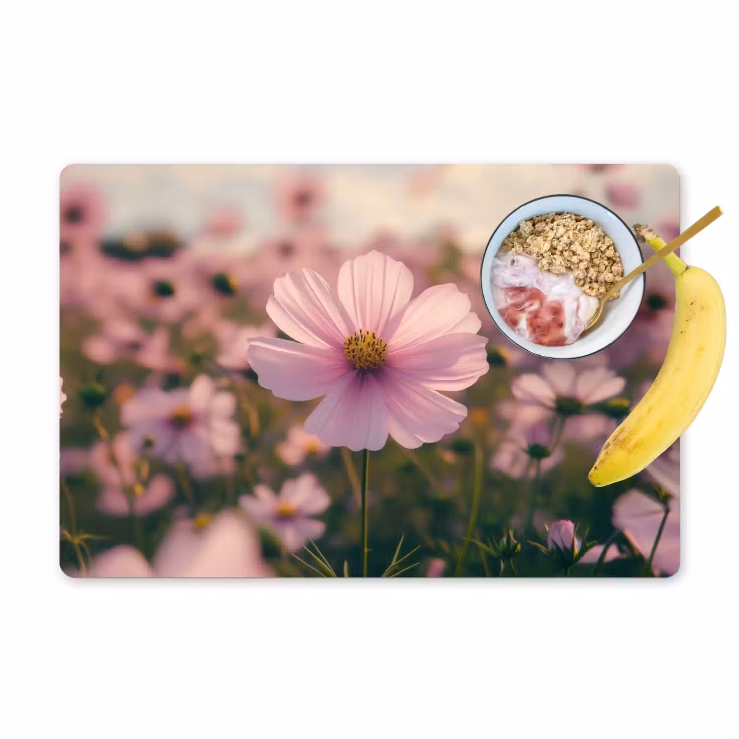Bloemen - Paars - Wazig Placemat vinyl groot -zzzproduct_Kitchenyeah-website