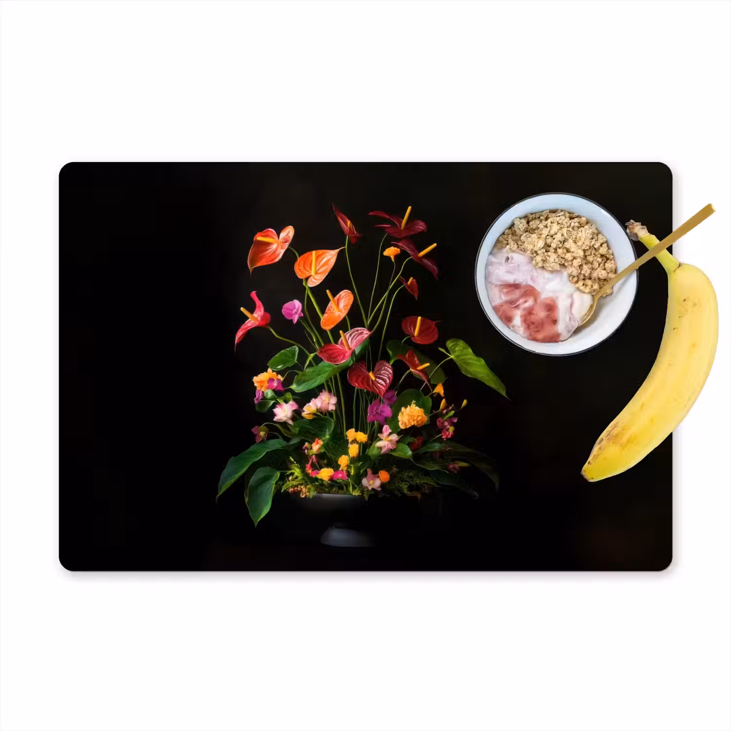 Bloemen - Vaas - Kleurrijk Placemat vinyl groot -zzzproduct_Kitchenyeah-website