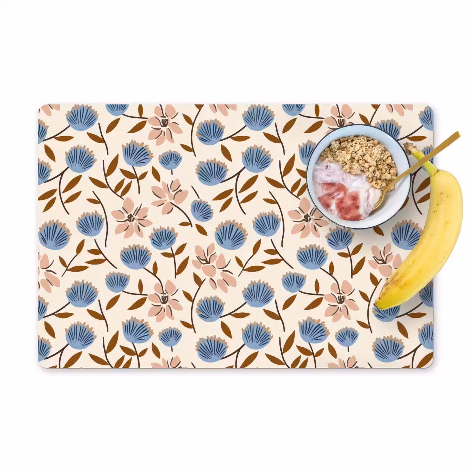 Bloemen - Wild - Blauw Placemat vinyl groot 368 -zzzproduct_Kitchenyeah-website
