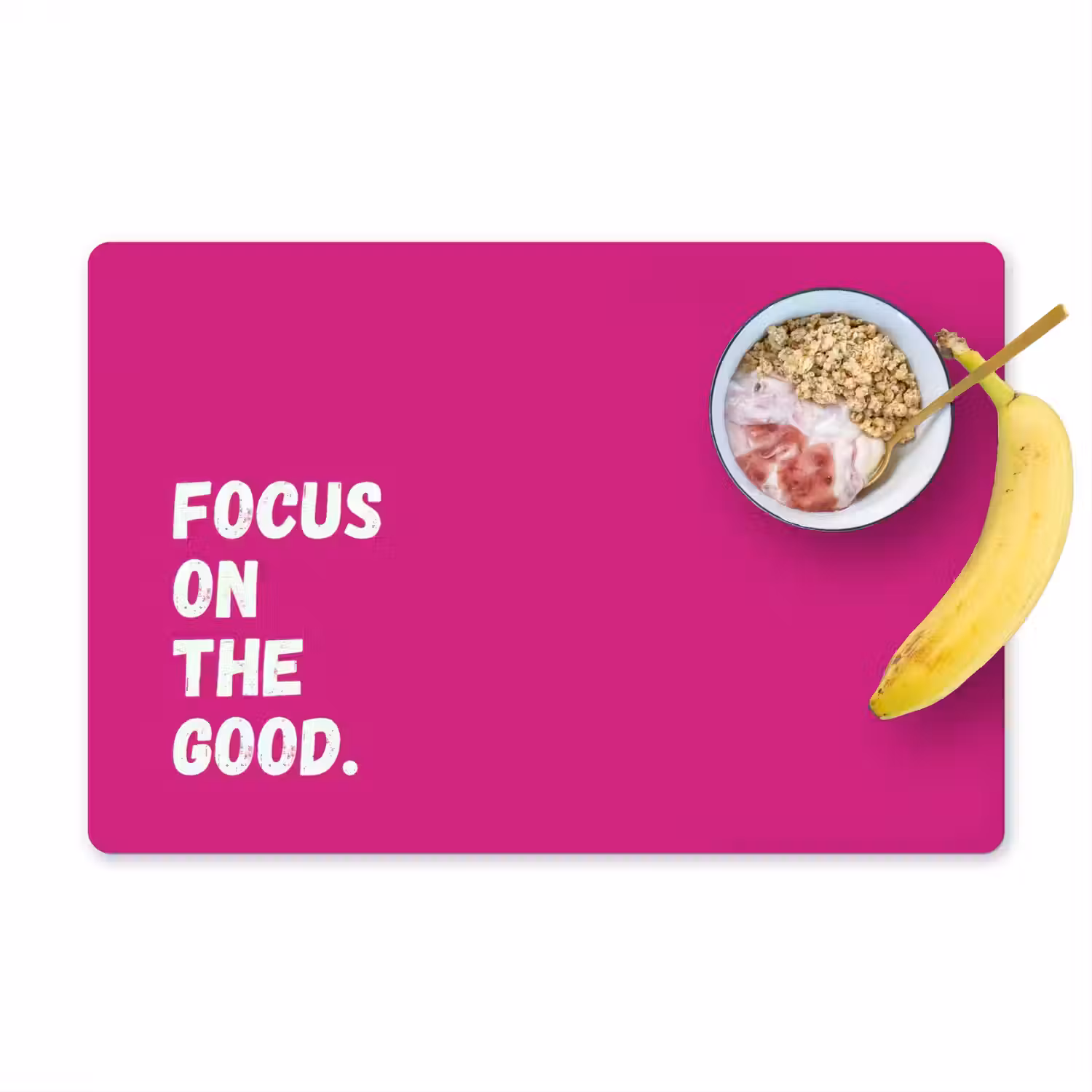 Focus on the good - Roze - Simple Placemat vinyl groot -zzzproduct_Kitchenyeah-website