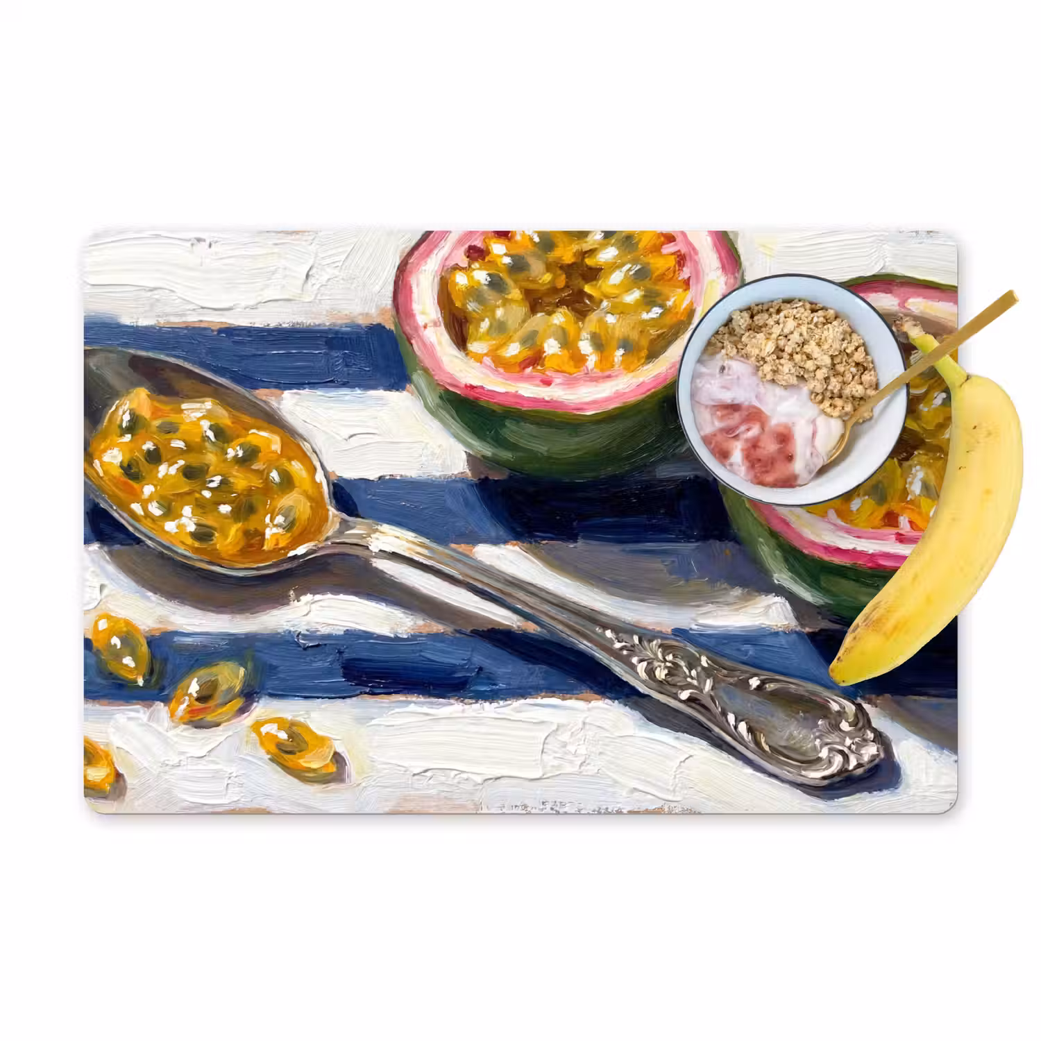 Eten - Passievrucht - Tropisch - Modern - Kleurrijk Placemat vinyl groot -zzzproduct_Kitchenyeah-website