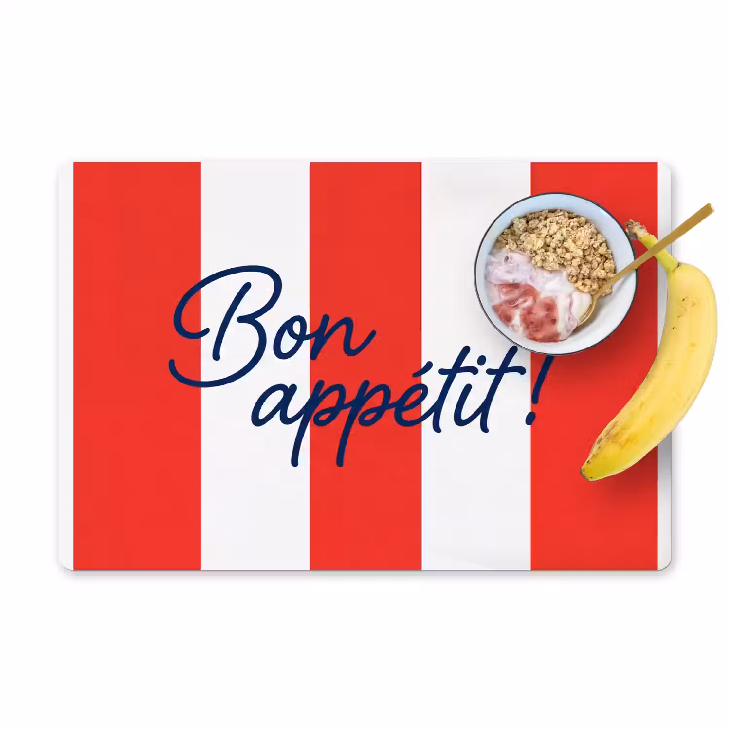 Eten - Spreuk - Keuken - Grafisch - Rood-Wit Placemat vinyl groot -zzzproduct_Kitchenyeah-website