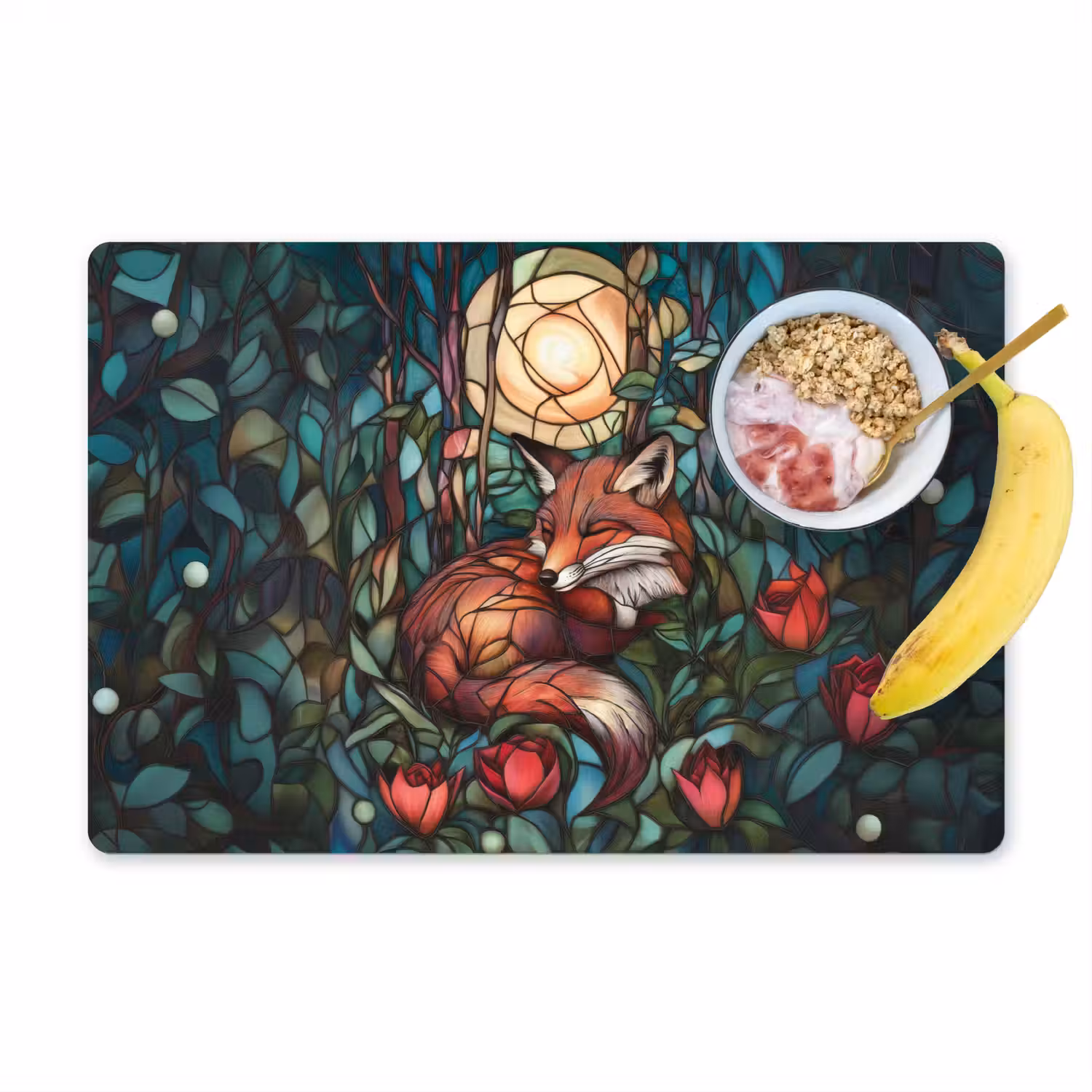 Vos - Mozaïek - Bos - Maan Placemat vinyl groot -zzzproduct_Kitchenyeah-website