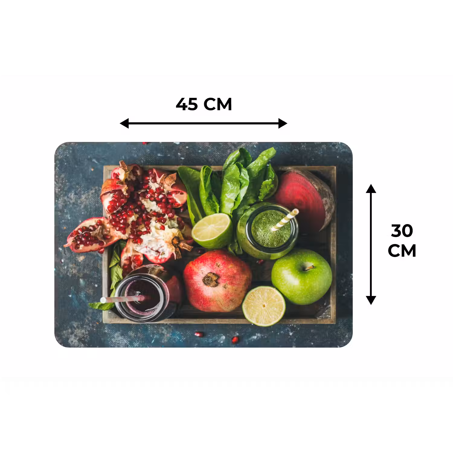 Fruitkist - Fruit - Smoothie Placemat vinyl groot -specs