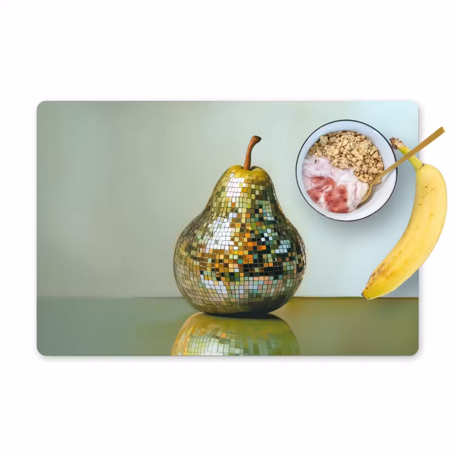 Fruit - Disco - Art - Glitter Placemat vinyl groot -zzzproduct_Kitchenyeah-website
