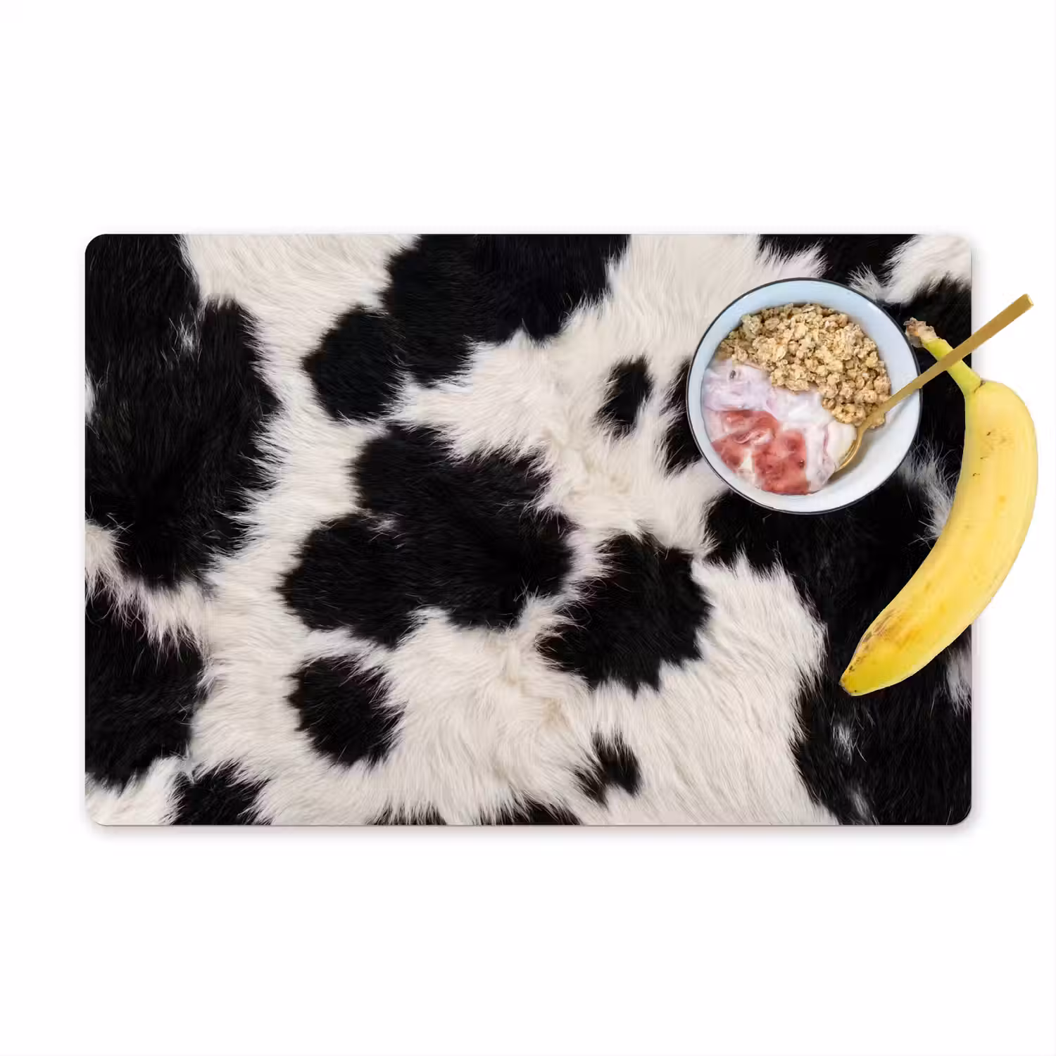 Bont - Textuur - Zwart - Wit Placemat vinyl groot -zzzproduct_Kitchenyeah-website