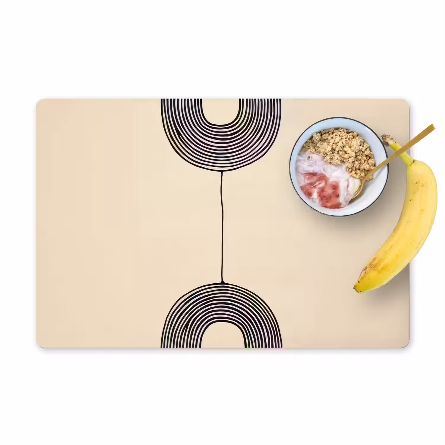 Geometrische bogen - Minimalistisch - Symmetrisch Placemat vinyl groot -zzzproduct_Kitchenyeah-website