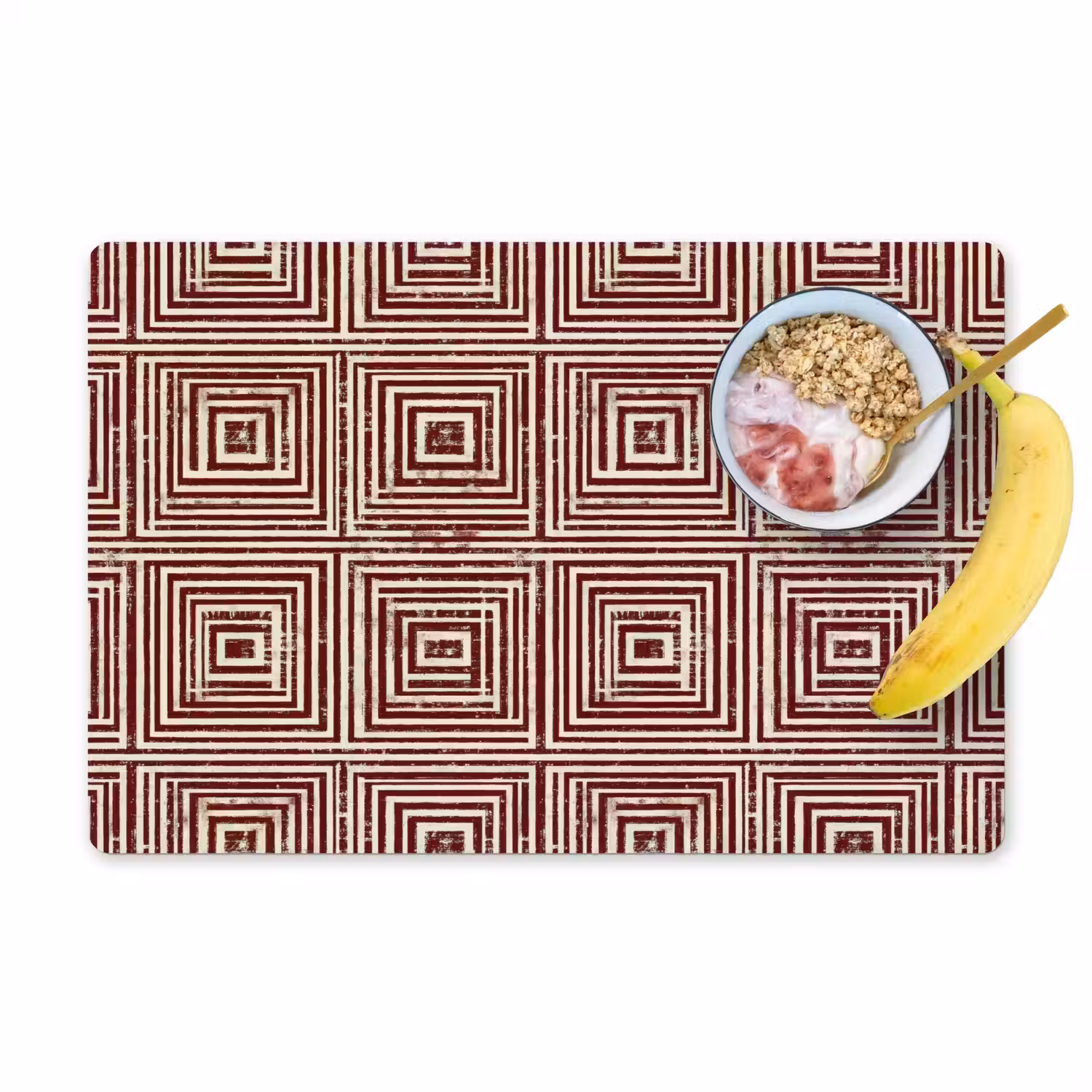Geometrisch - Patroon - Rood Placemat vinyl groot 368 -zzzproduct_Kitchenyeah-website