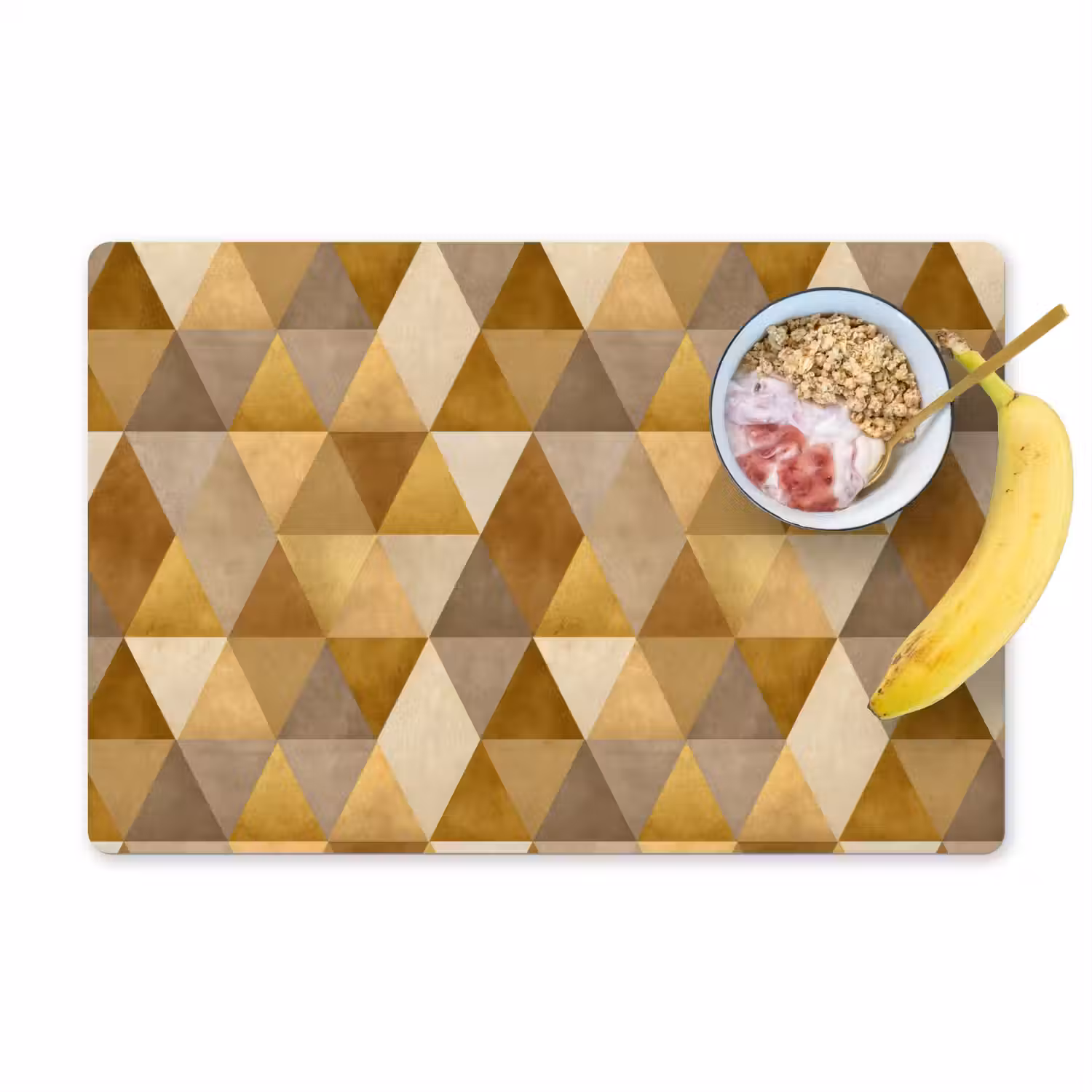 Geometrisch - Driehoek - Goud Placemat vinyl groot 368 -zzzproduct_Kitchenyeah-website