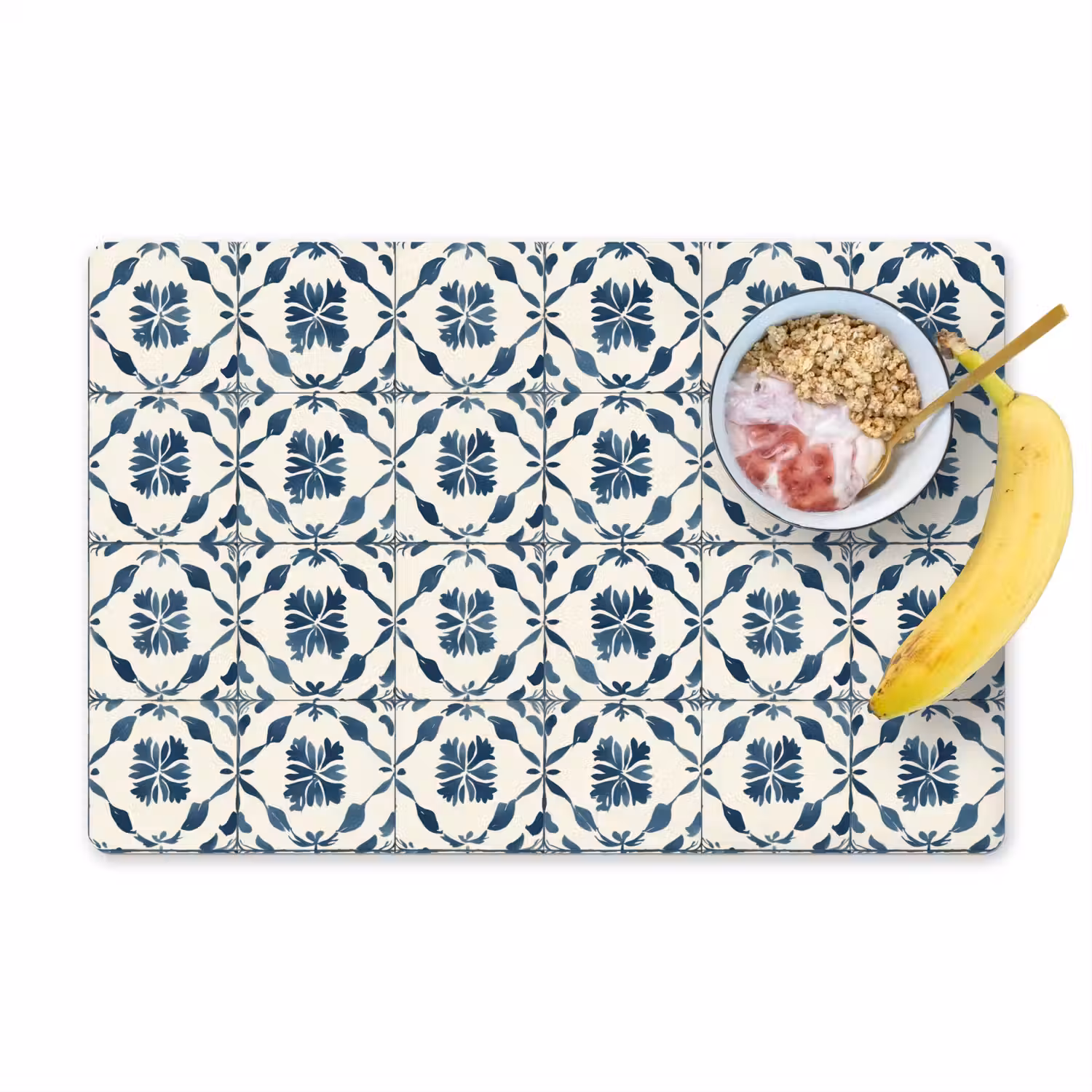 Grafisch - Tegel - Blauw Placemat vinyl groot 368 -zzzproduct_Kitchenyeah-website