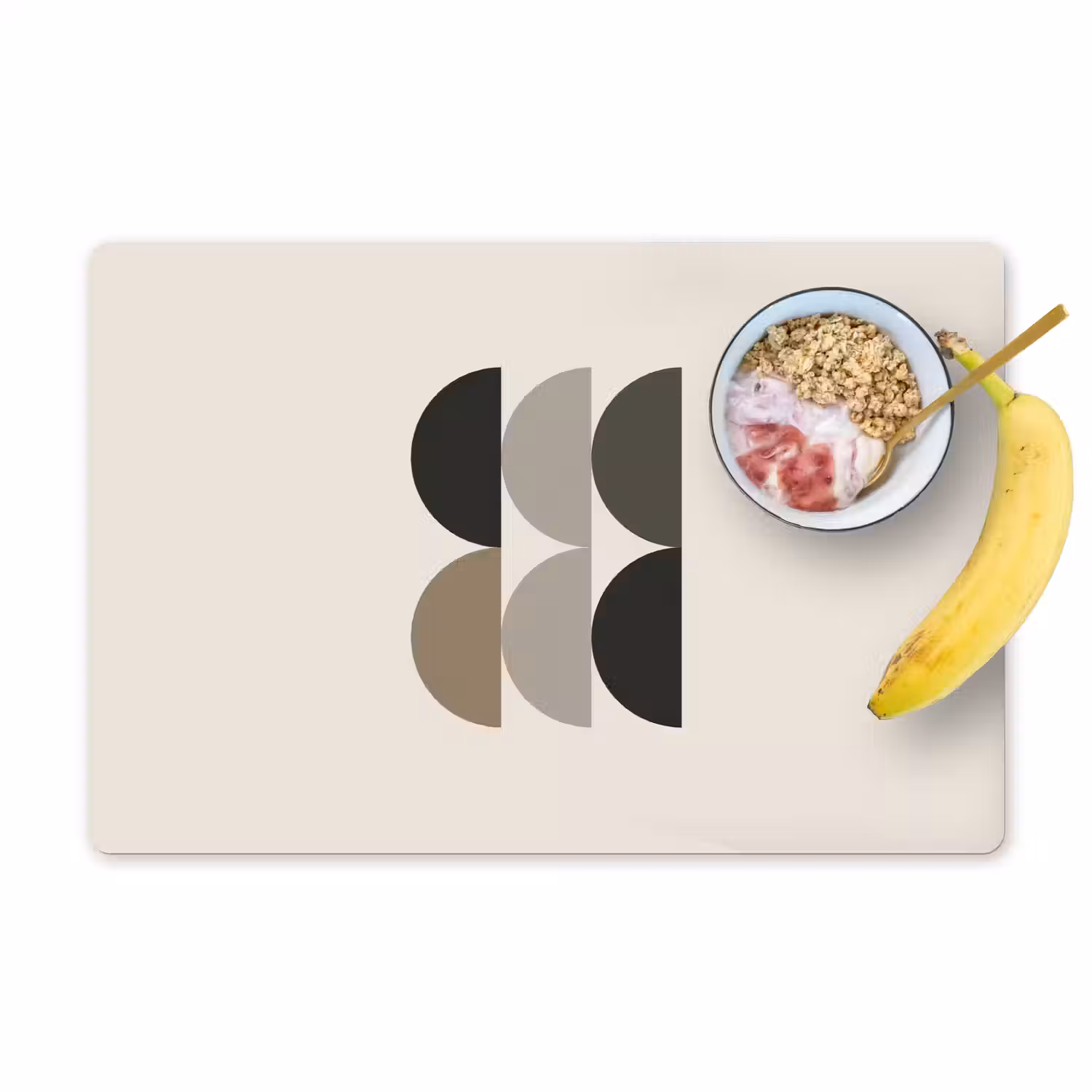 Halve cirkels - Aardetinten - Grafisch Placemat vinyl groot -zzzproduct_Kitchenyeah-website