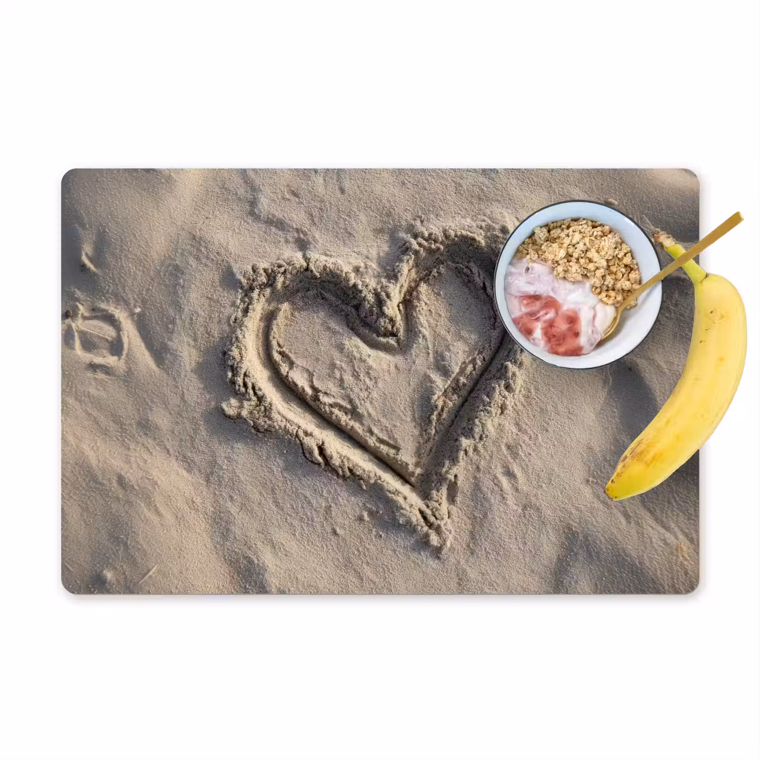 Hartvorm - Getekend - Beige - Zand Placemat vinyl groot -zzzproduct_Kitchenyeah-website