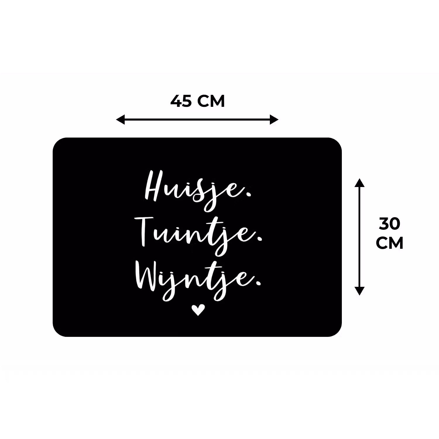 Huisje, tuintje, wijntje - Quotes - Tekst - Wijn - Thuis Placemat vinyl groot -specs