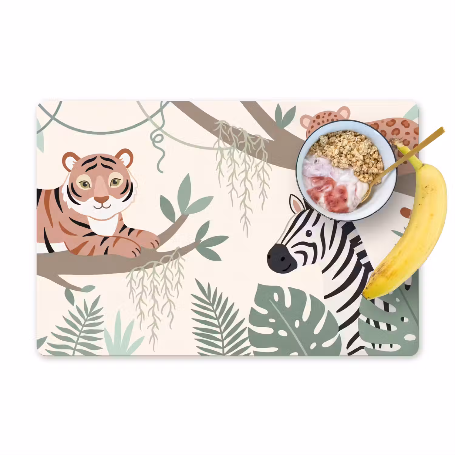 Jungle - Rustiek - Pastel Placemat vinyl groot -zzzproduct_Kitchenyeah-website