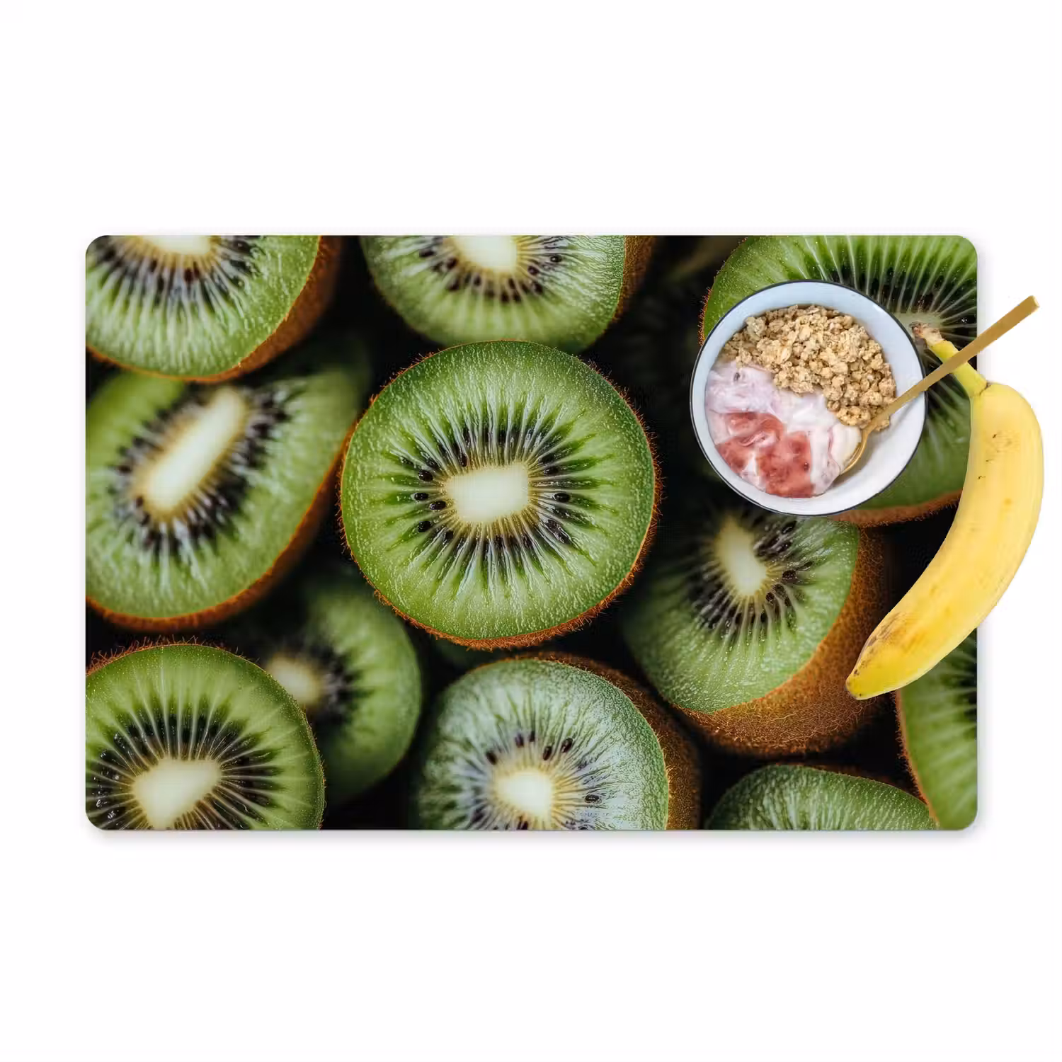 Kiwi - Fruit - Groen Placemat vinyl groot -zzzproduct_Kitchenyeah-website