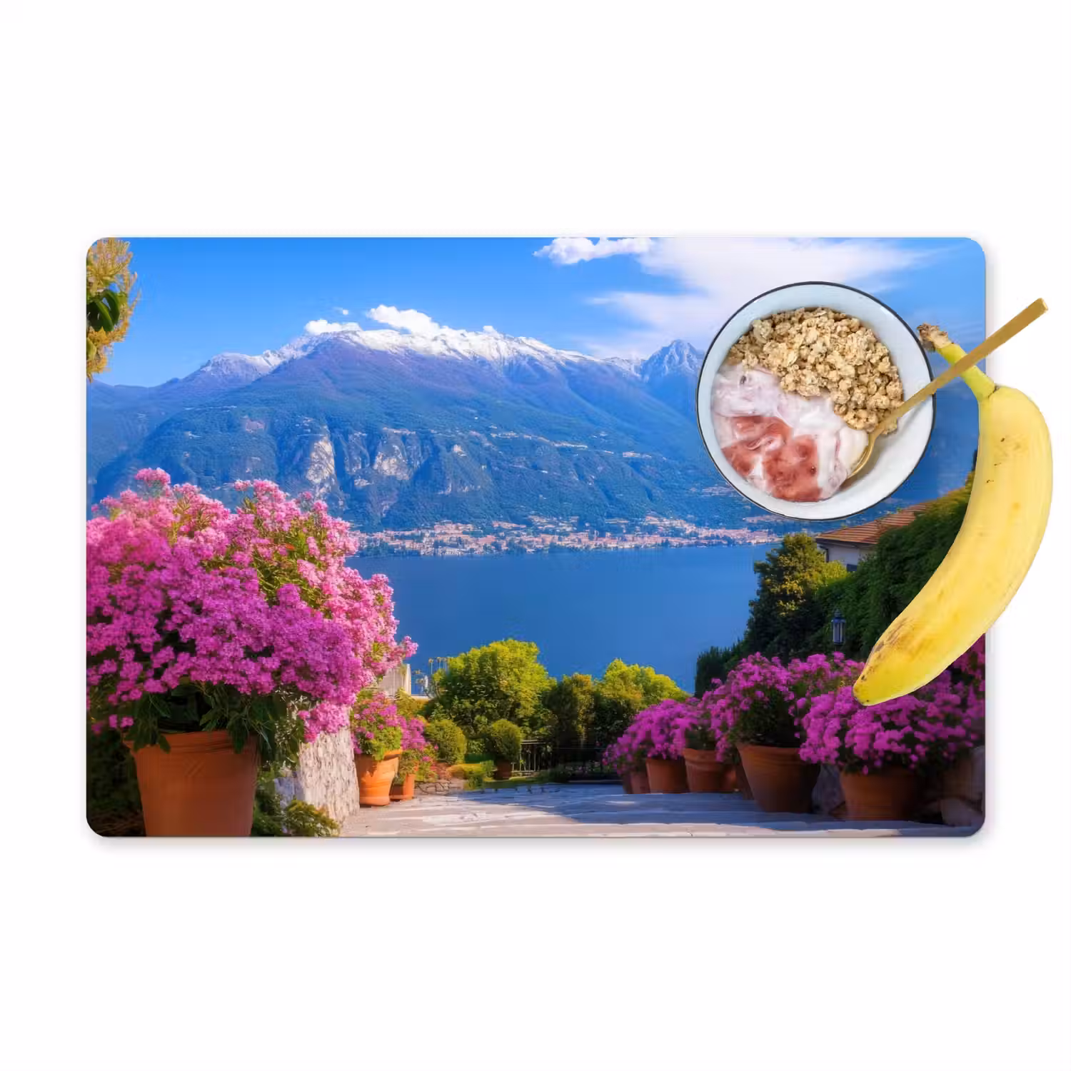 Lake Como - Italië - Landschap Placemat vinyl groot -zzzproduct_Kitchenyeah-website