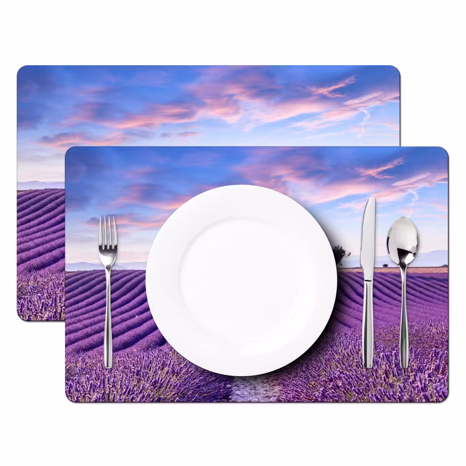 Lavendel - Natuur - Paars - Bomen - Bloemen Placemat vinyl groot -zzsfeer2_Kitchenyeah-website