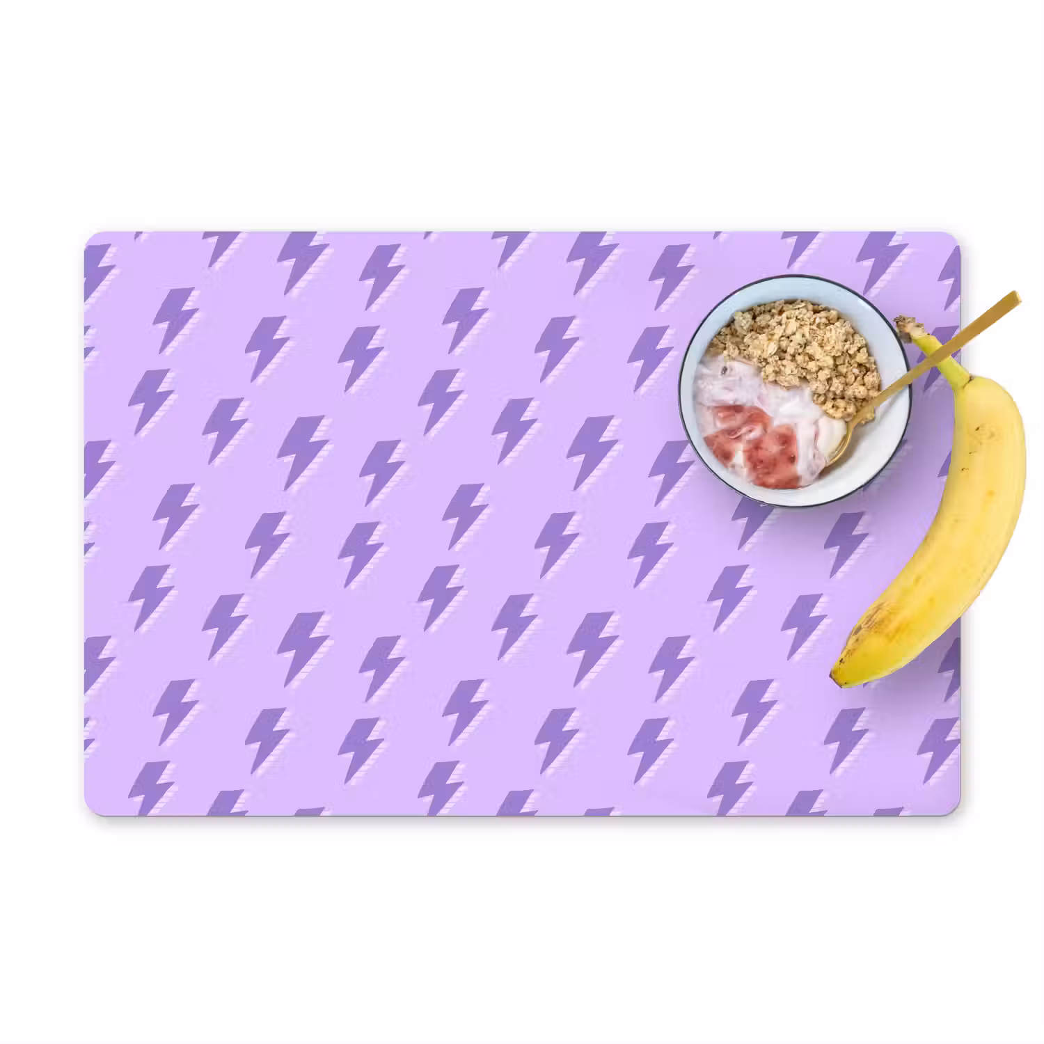 Bliksem - Paars - Lila Placemat vinyl groot 368 -zzzproduct_Kitchenyeah-website