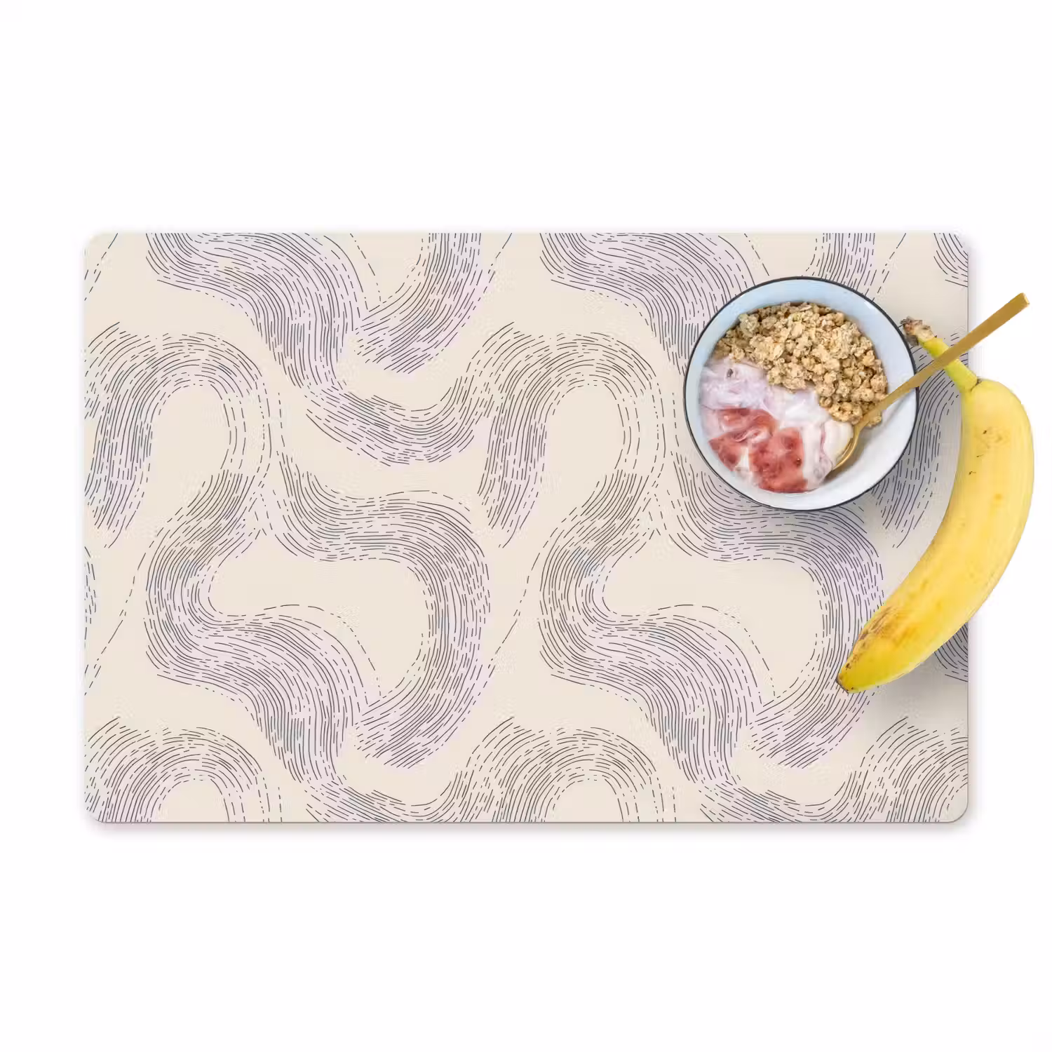 Lijnen - Patroon - Beige - Minimalistisch Placemat vinyl groot 368 -zzzproduct_Kitchenyeah-website