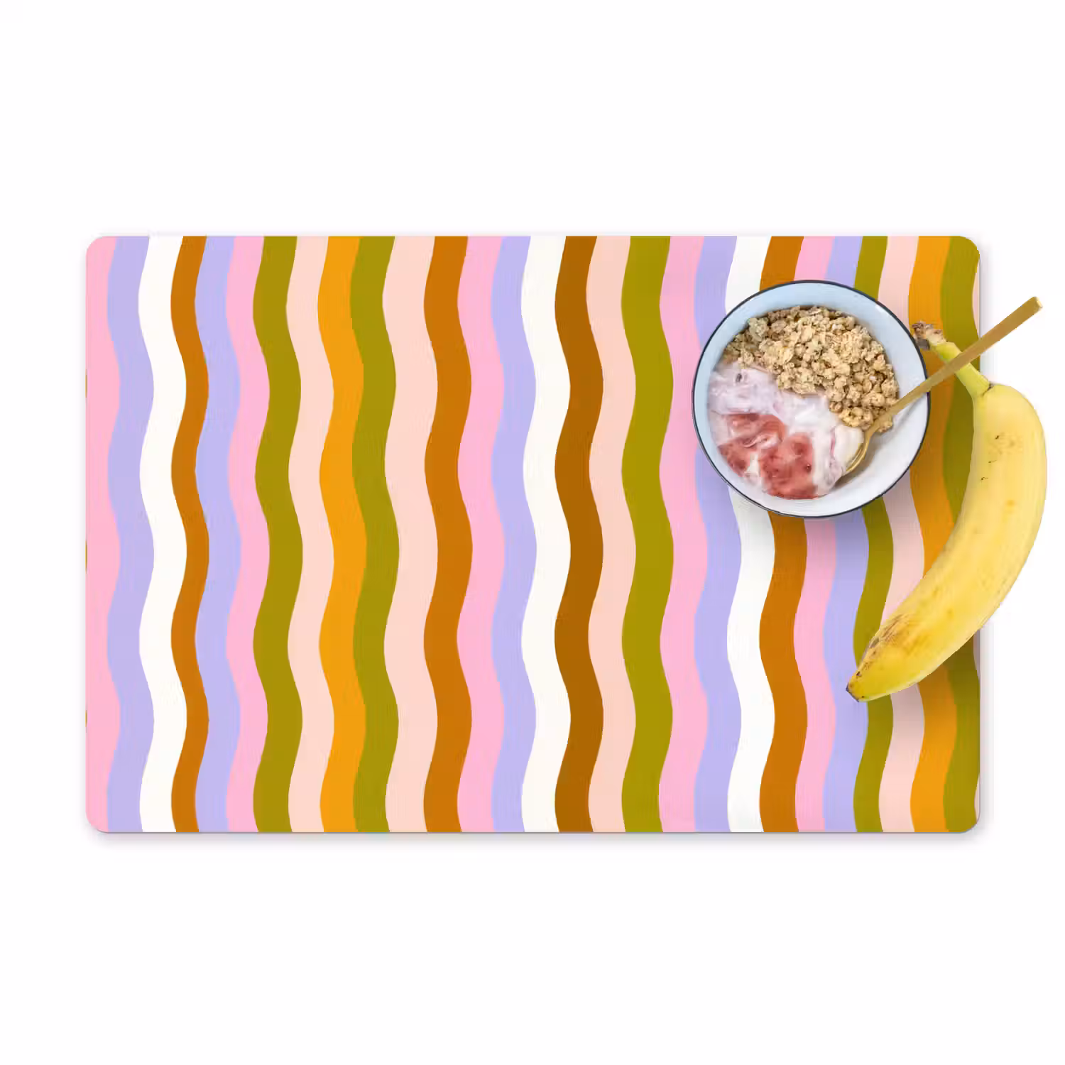 lijnen - Golven - Pastelkleuren - Patroon Placemat vinyl groot -zzzproduct_Kitchenyeah-website
