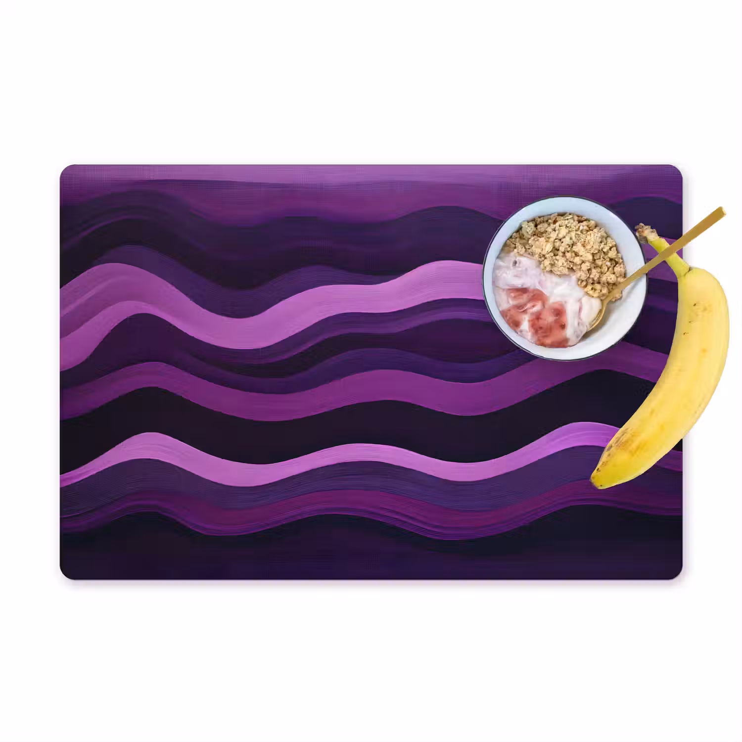 Lijnen - Golven - Paars - Abstract Placemat vinyl groot -zzzproduct_Kitchenyeah-website