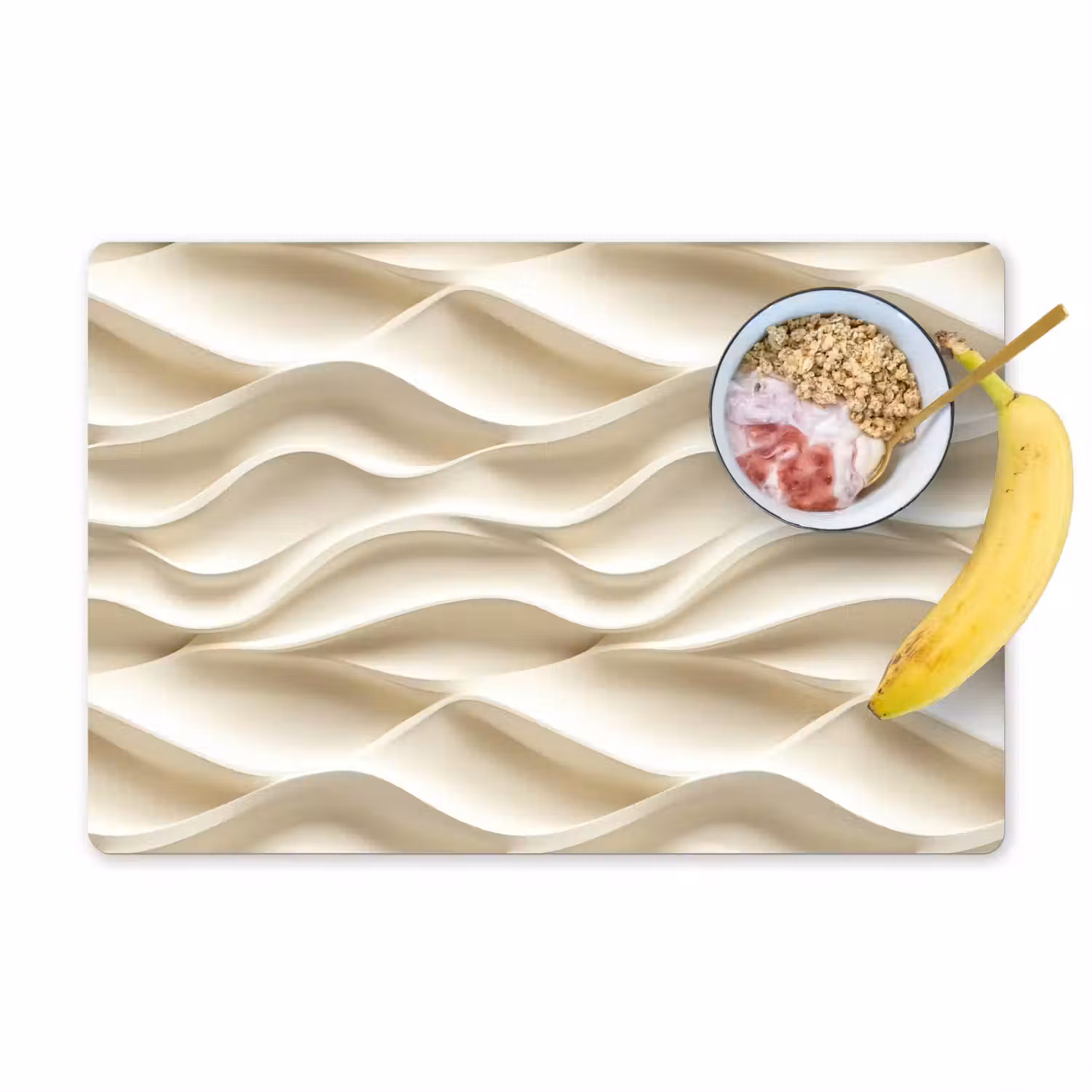 Lijnen - Golvend - Crème Placemat vinyl groot 368 -zzzproduct_Kitchenyeah-website