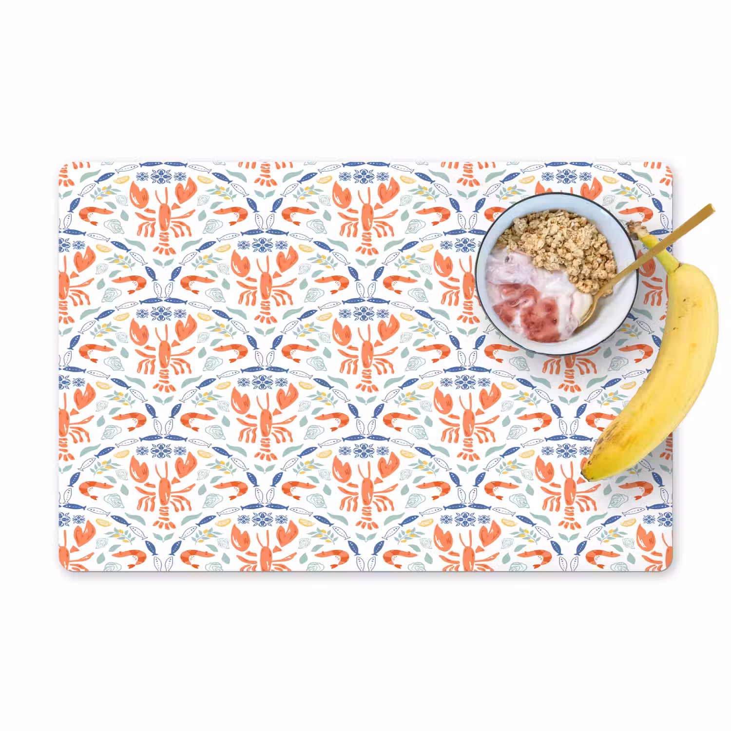 Sfeer - Oranje - Blauw - Groen Placemat vinyl groot 368 -zzzproduct_Kitchenyeah-website