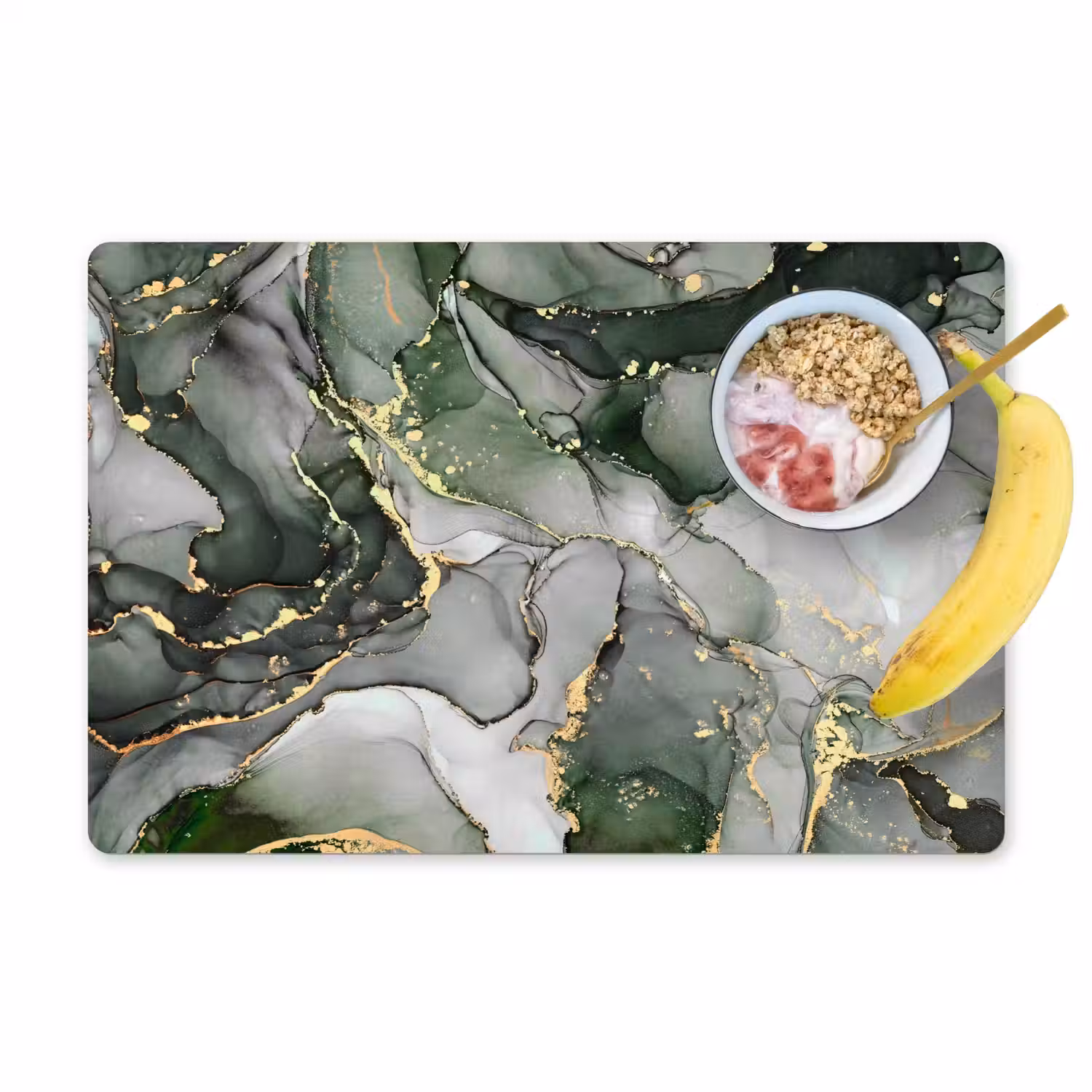 Luxe - Marmer - Groen Placemat vinyl groot -zzzproduct_Kitchenyeah-website