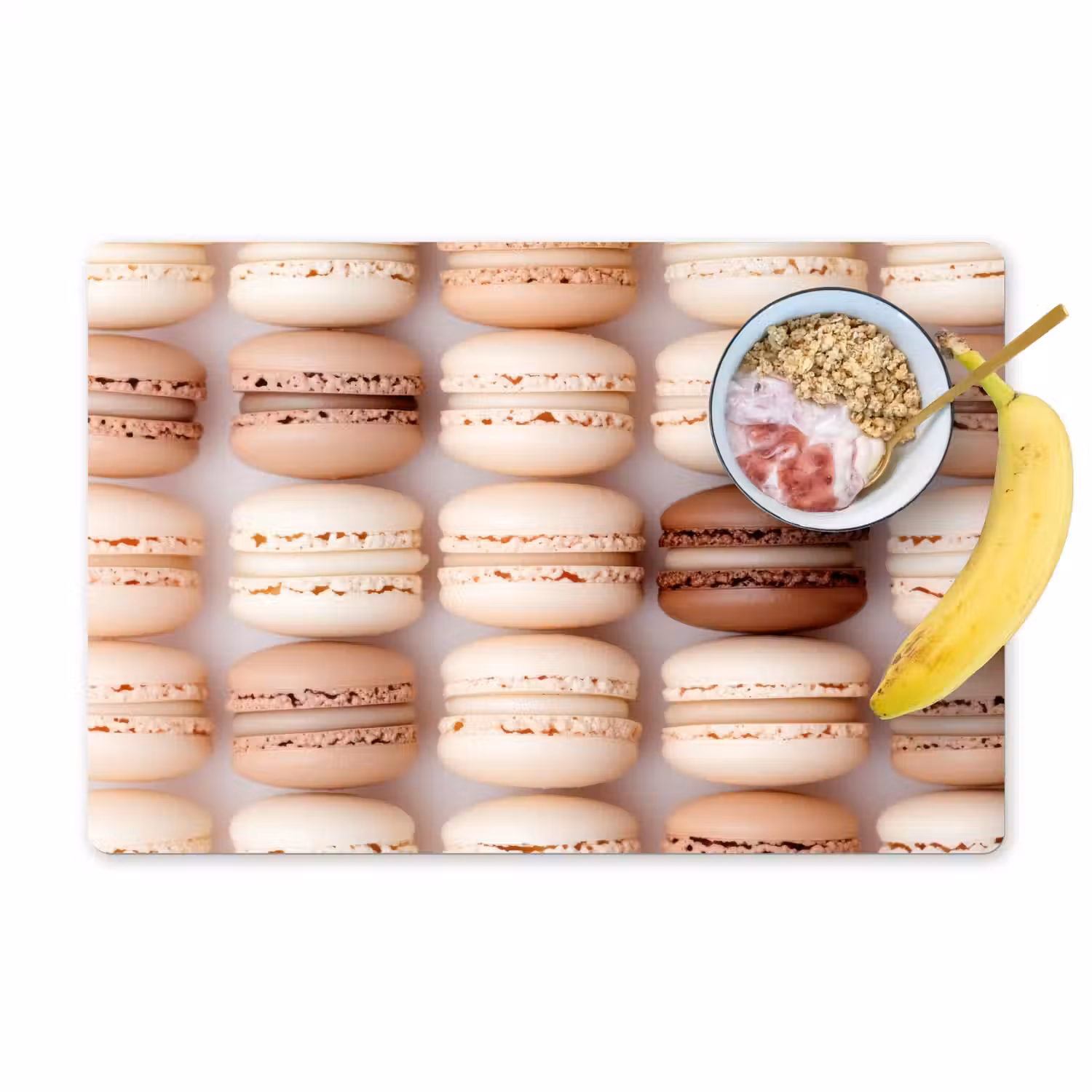 Macarons - Beige - Bruin Placemat vinyl groot -zzzproduct_Kitchenyeah-website