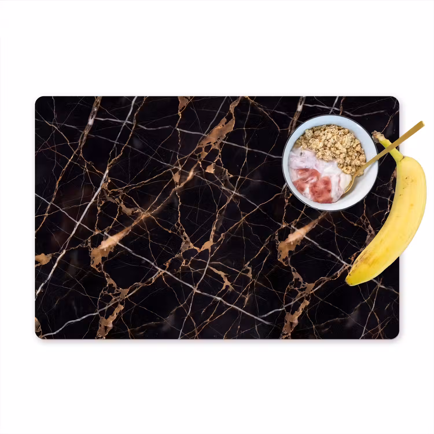Marmer - Goud - Abstract - Zwart Placemat vinyl groot -zzzproduct_Kitchenyeah-website