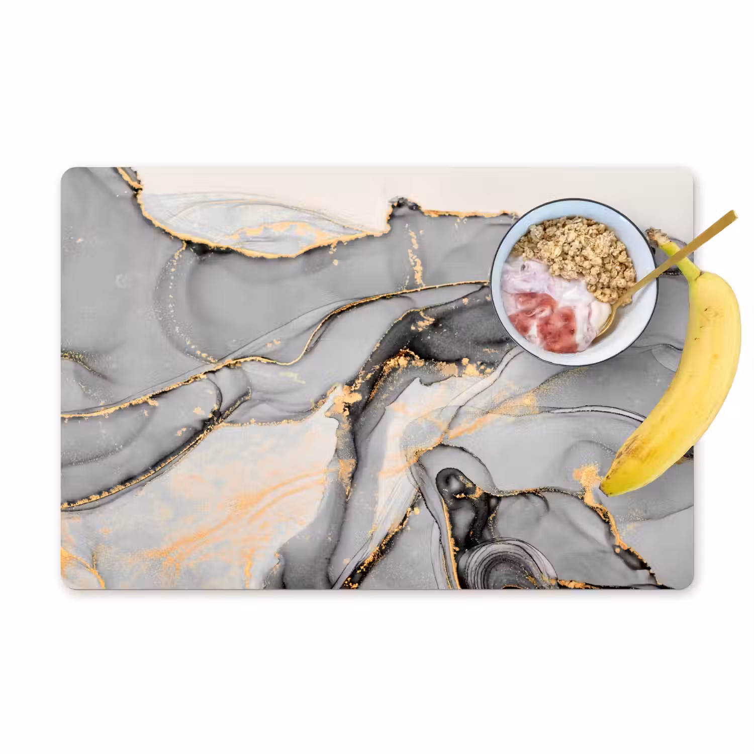 Marmer - Goud - Grijs Placemat vinyl groot -zzzproduct_Kitchenyeah-website