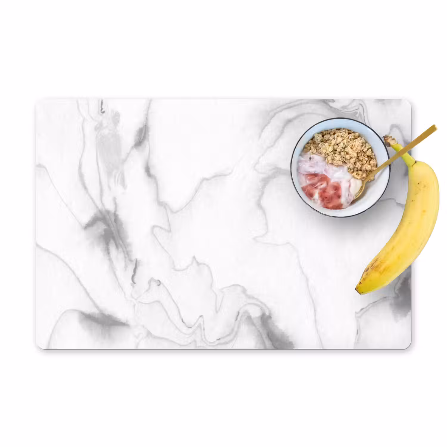 Marmer - Grijs - Wit - Abstract - Marmerlook Placemat vinyl groot -zzzproduct_Kitchenyeah-website