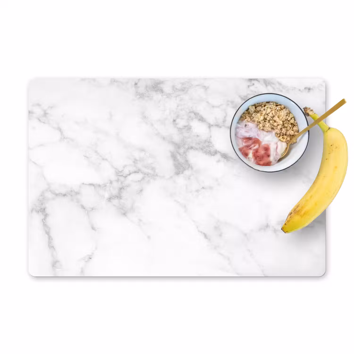 Marmer - Grijs - Wit - Marmerstructuur Placemat vinyl groot -zzzproduct_Kitchenyeah-website