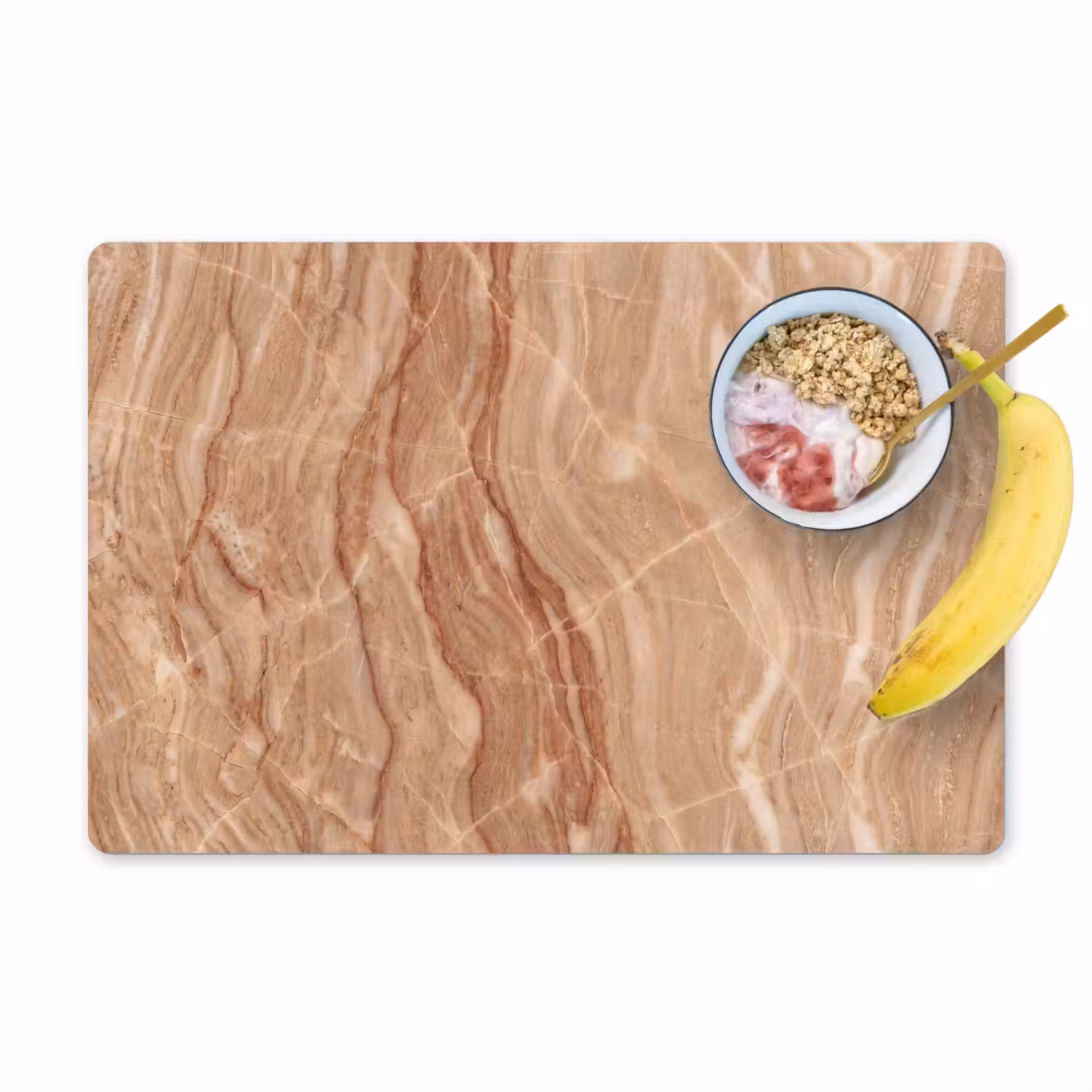 Marmer - Ader - Natuur - Abstract - Beige Placemat vinyl groot -zzzproduct_Kitchenyeah-website