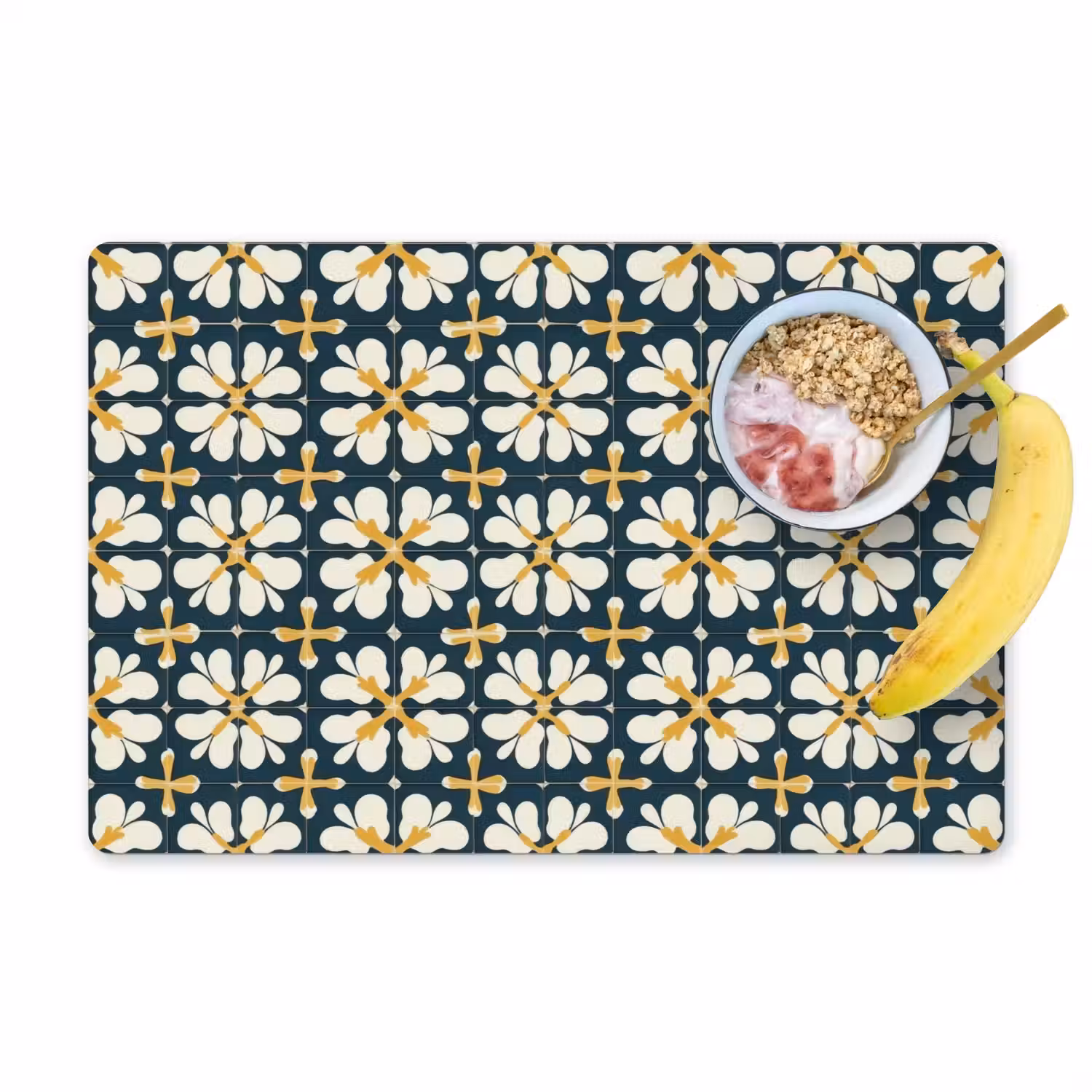 Motief - Tegel - Okergeel Placemat vinyl groot 368 -zzzproduct_Kitchenyeah-website