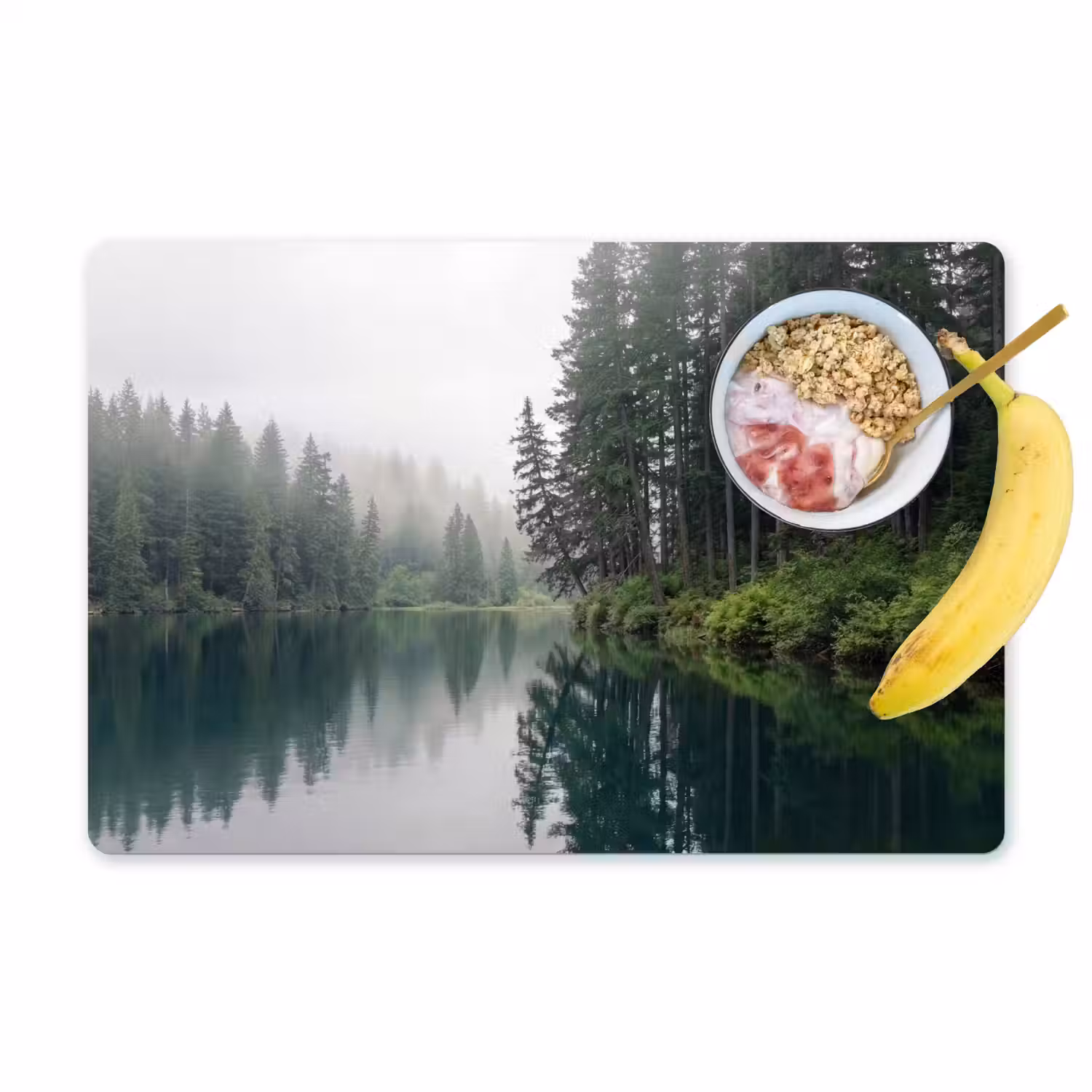 Bergen - Meer - Bos Placemat vinyl groot -zzzproduct_Kitchenyeah-website