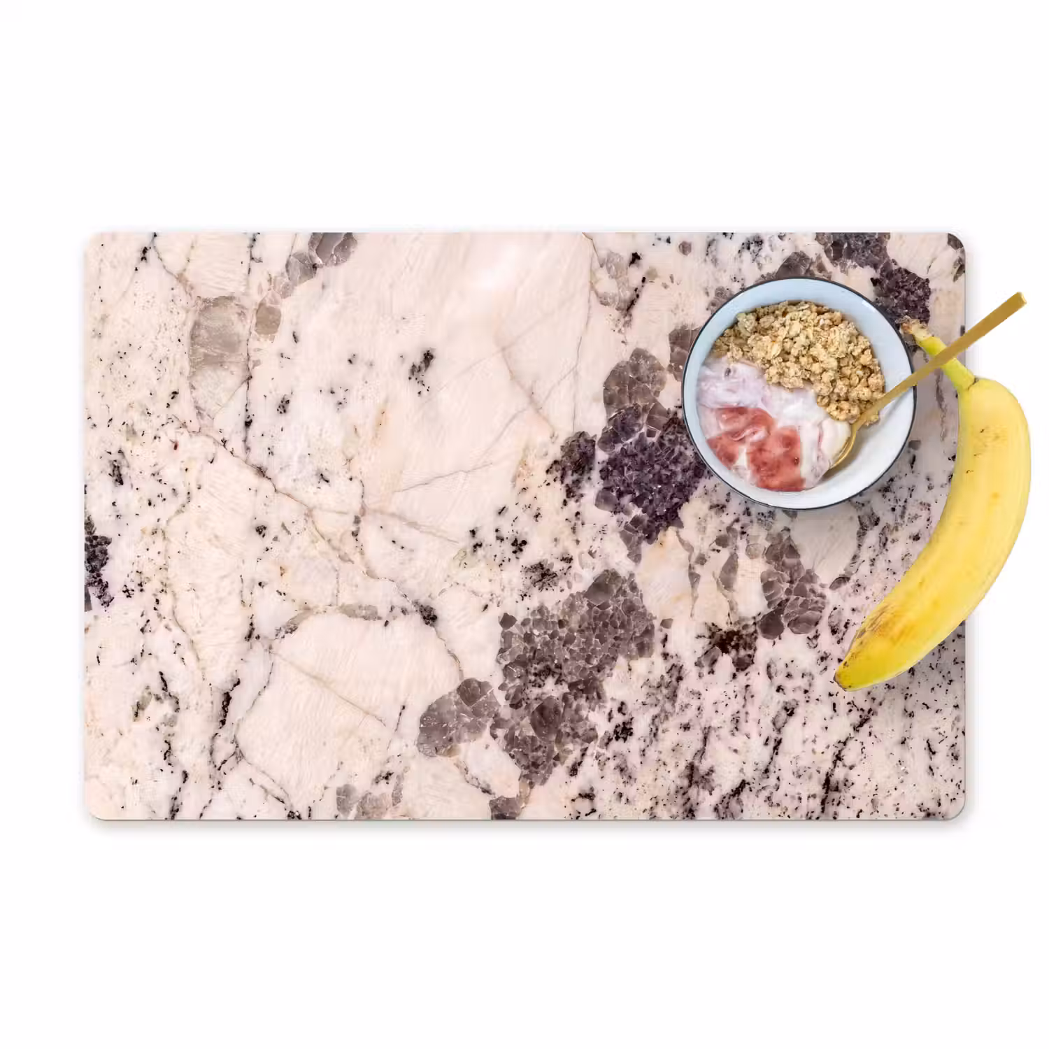 Natuursteen - Patroon - Abstract - Beige - Grijs Placemat vinyl groot -zzzproduct_Kitchenyeah-website