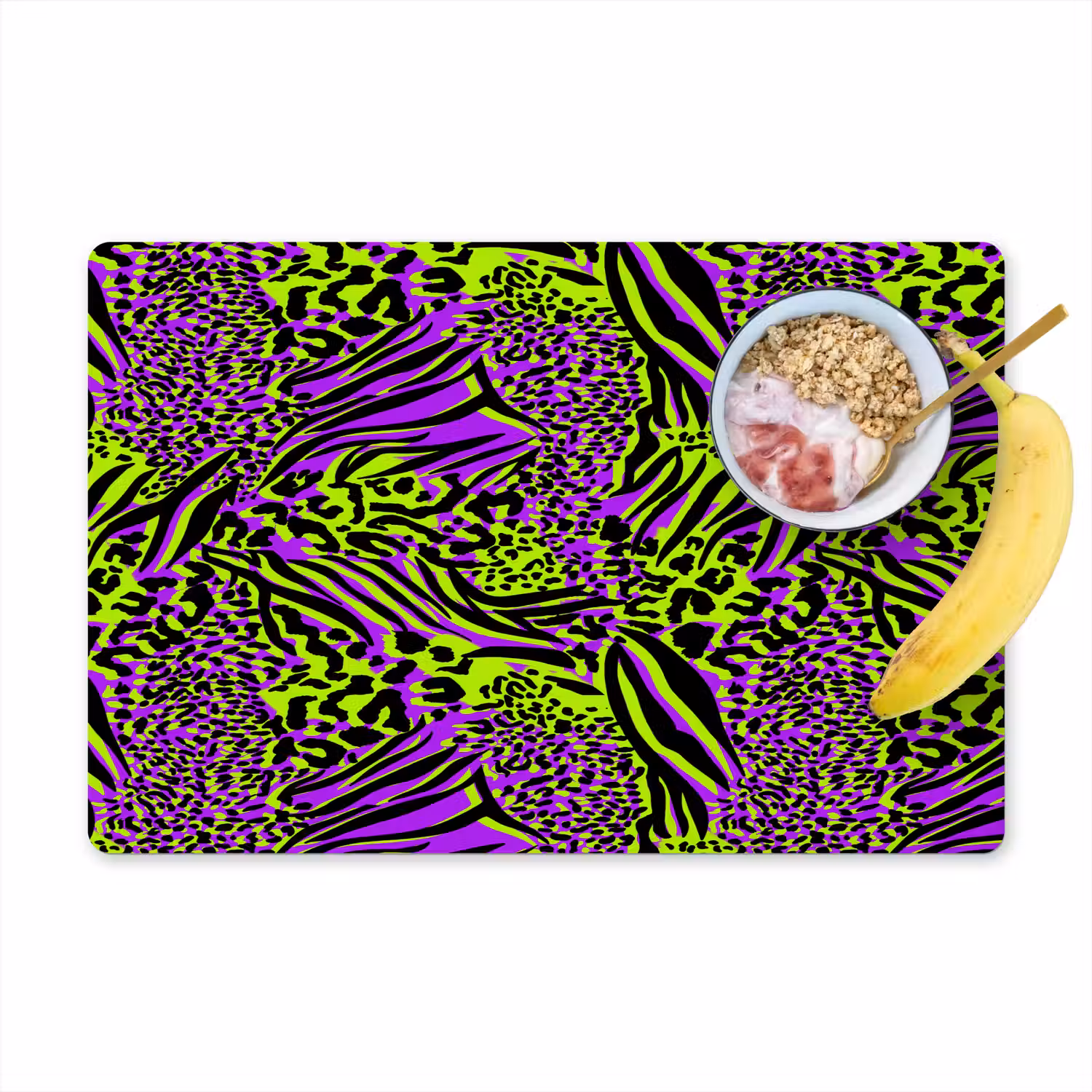Neon - Paars - Dieren - Patroon Placemat vinyl groot 368 -zzzproduct_Kitchenyeah-website