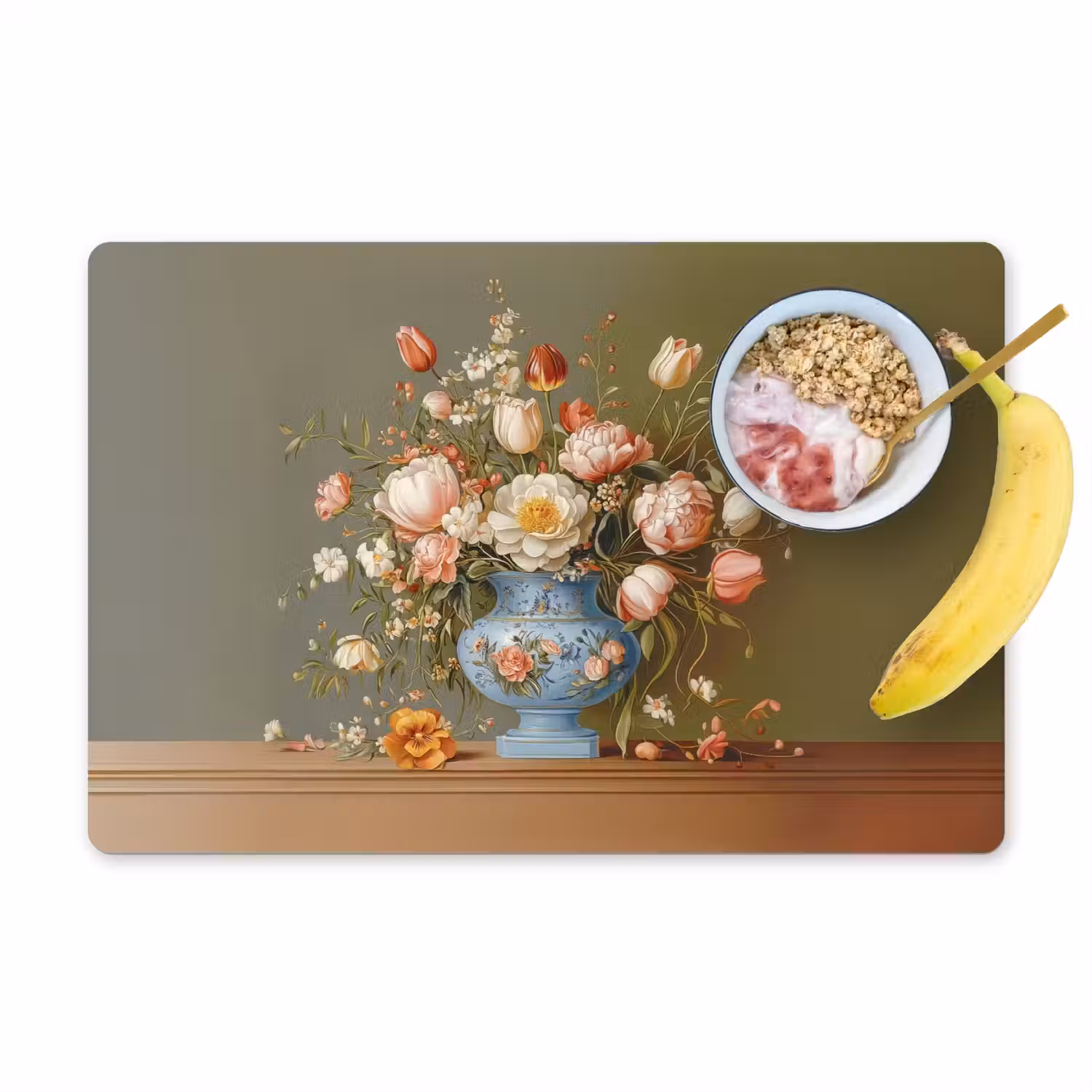 Neutral - Bloemen - Boeket - Vaas Placemat vinyl groot -zzzproduct_Kitchenyeah-website