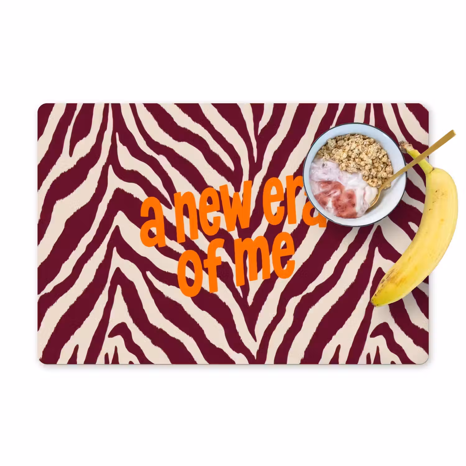 New era - Bordeaux - Zebraprint Placemat vinyl groot -zzzproduct_Kitchenyeah-website