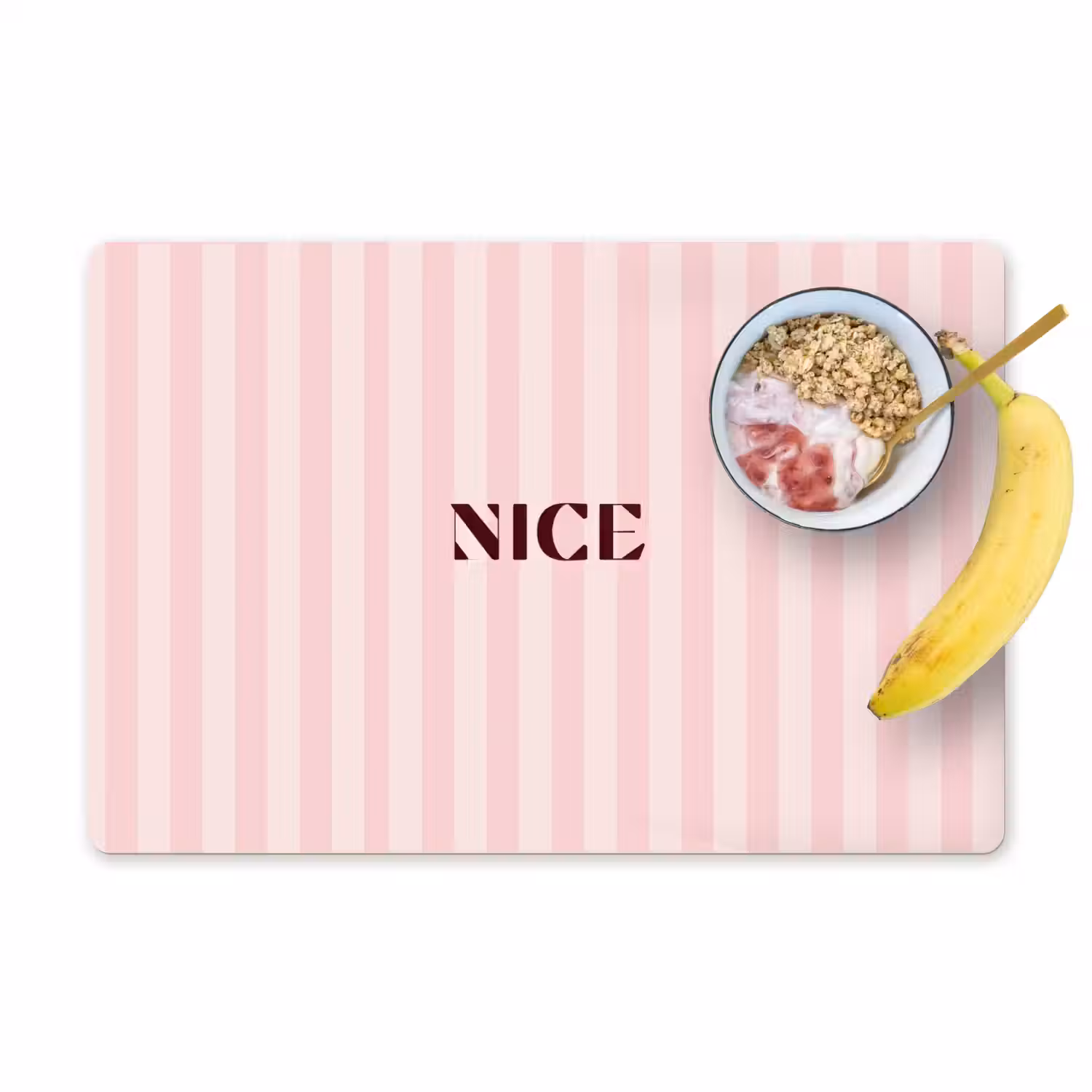 Nice - Strepen - Roze Placemat vinyl groot -zzzproduct_Kitchenyeah-website
