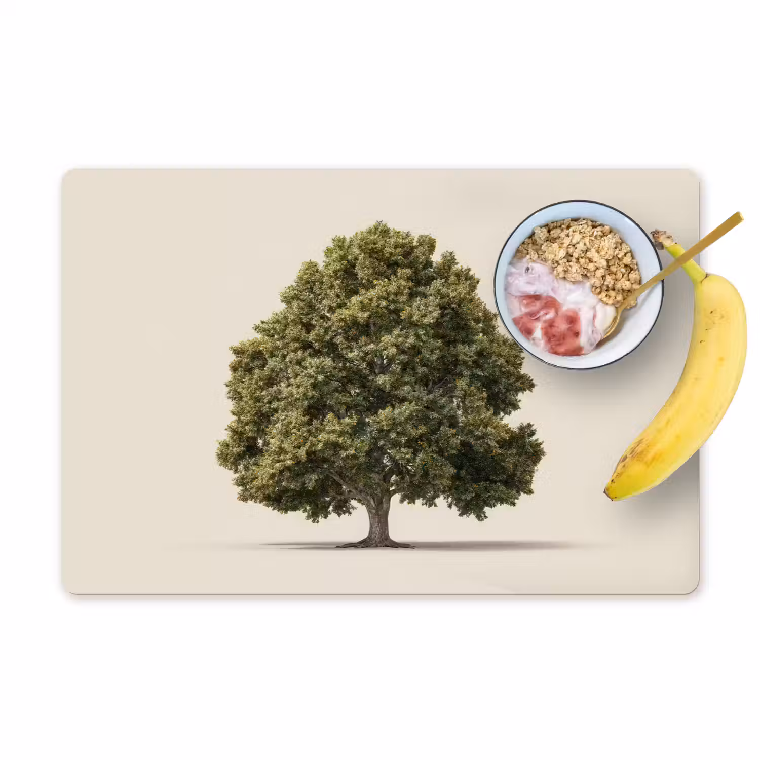 Eikenboom - Groen - Lichte achtergrond Placemat vinyl groot -zzzproduct_Kitchenyeah-website