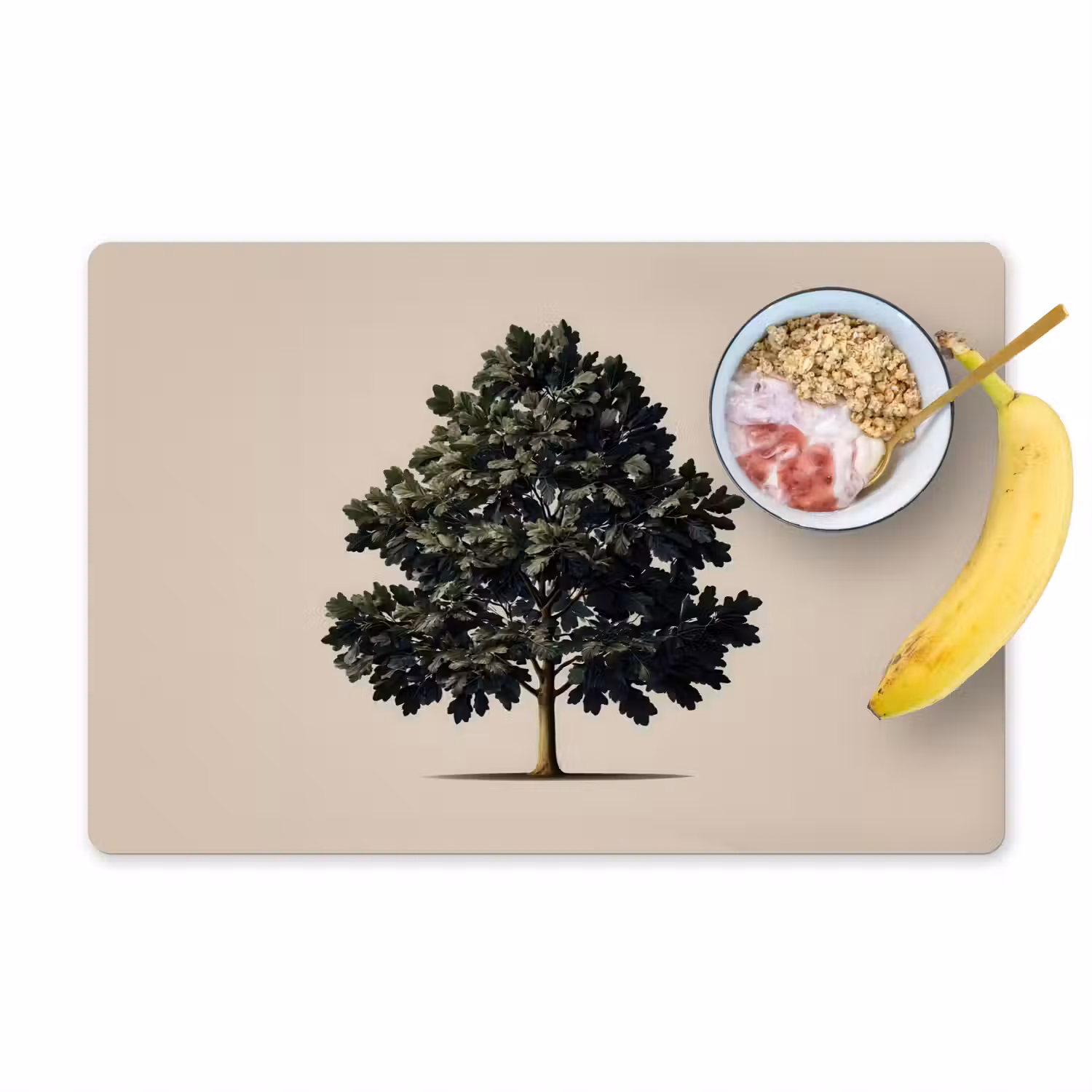 Eikenboom - Schaduw - Egaal Placemat vinyl groot -zzzproduct_Kitchenyeah-website