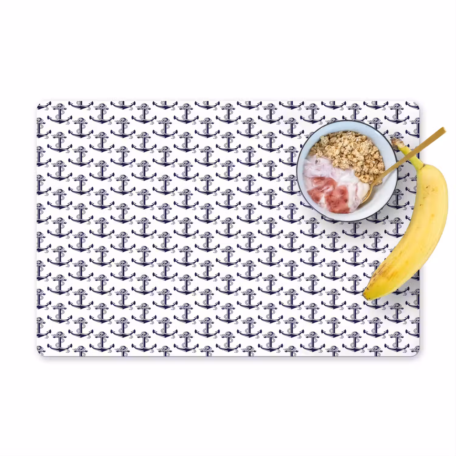 Oceaan - Anker - Blauw - Wit Placemat vinyl groot 368 -zzzproduct_Kitchenyeah-website