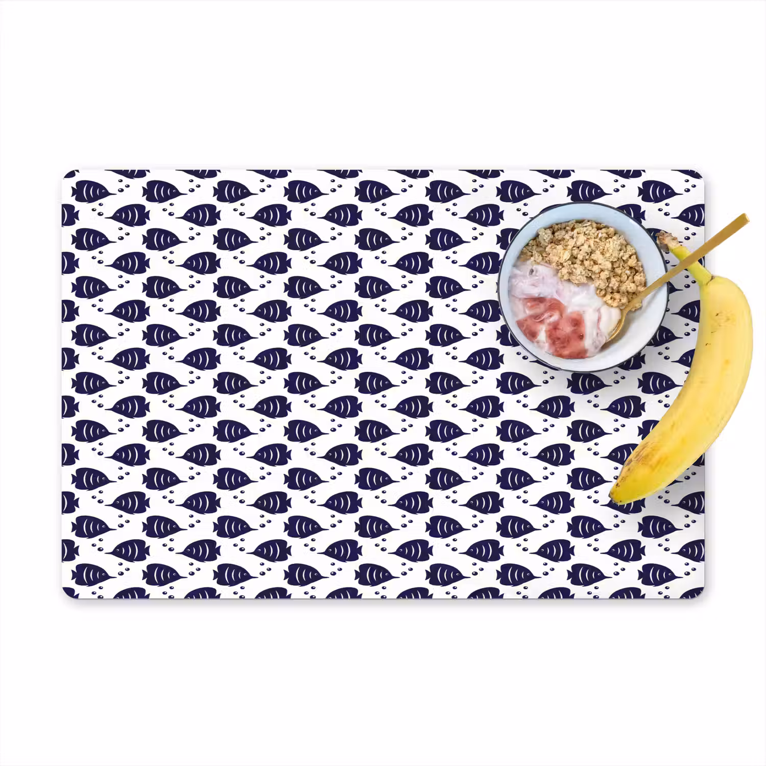 Oceaan - Vis - Blauw - Wit Placemat vinyl groot 368 -zzzproduct_Kitchenyeah-website