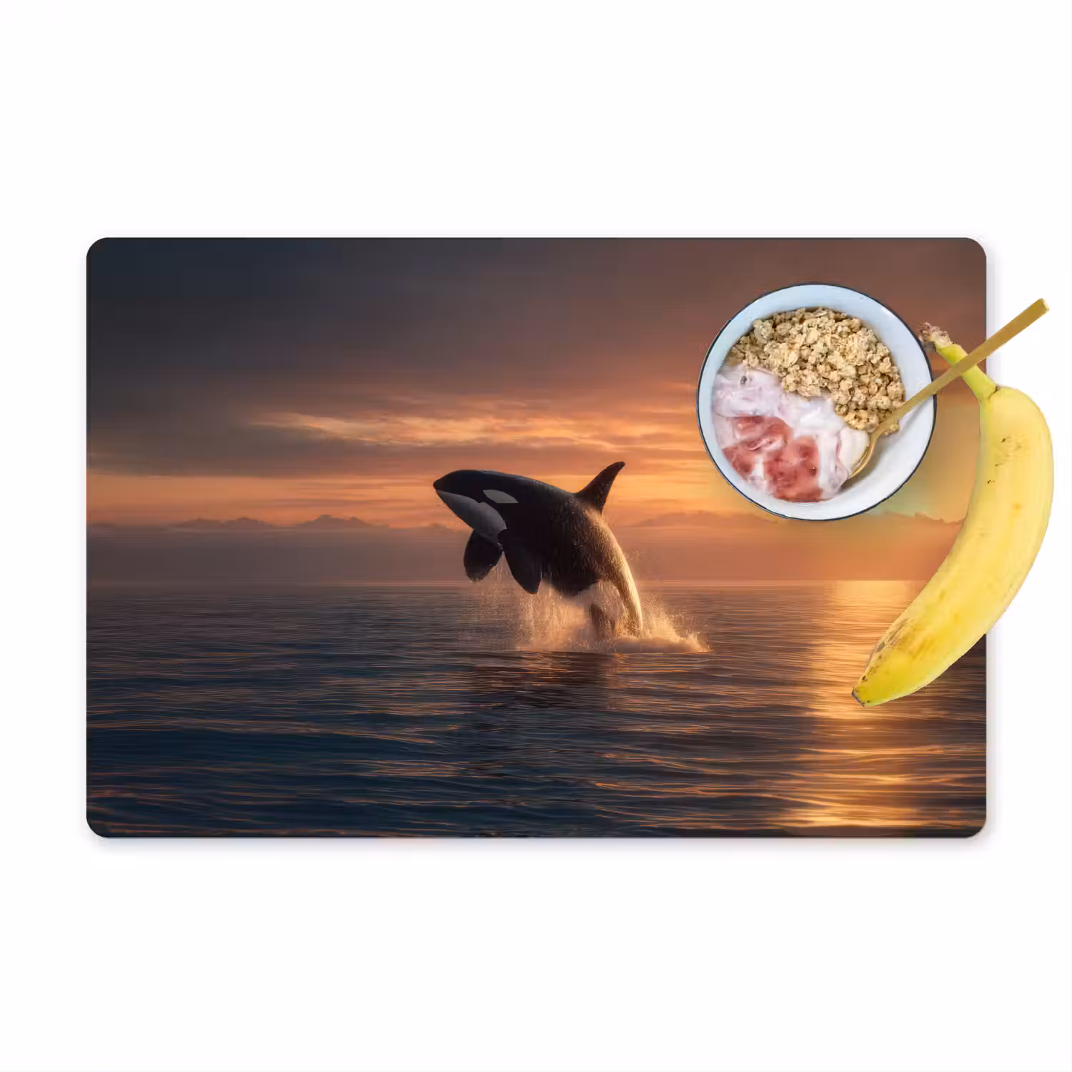 Orka - Zee - Zonsondergang Placemat vinyl groot -zzzproduct_Kitchenyeah-website