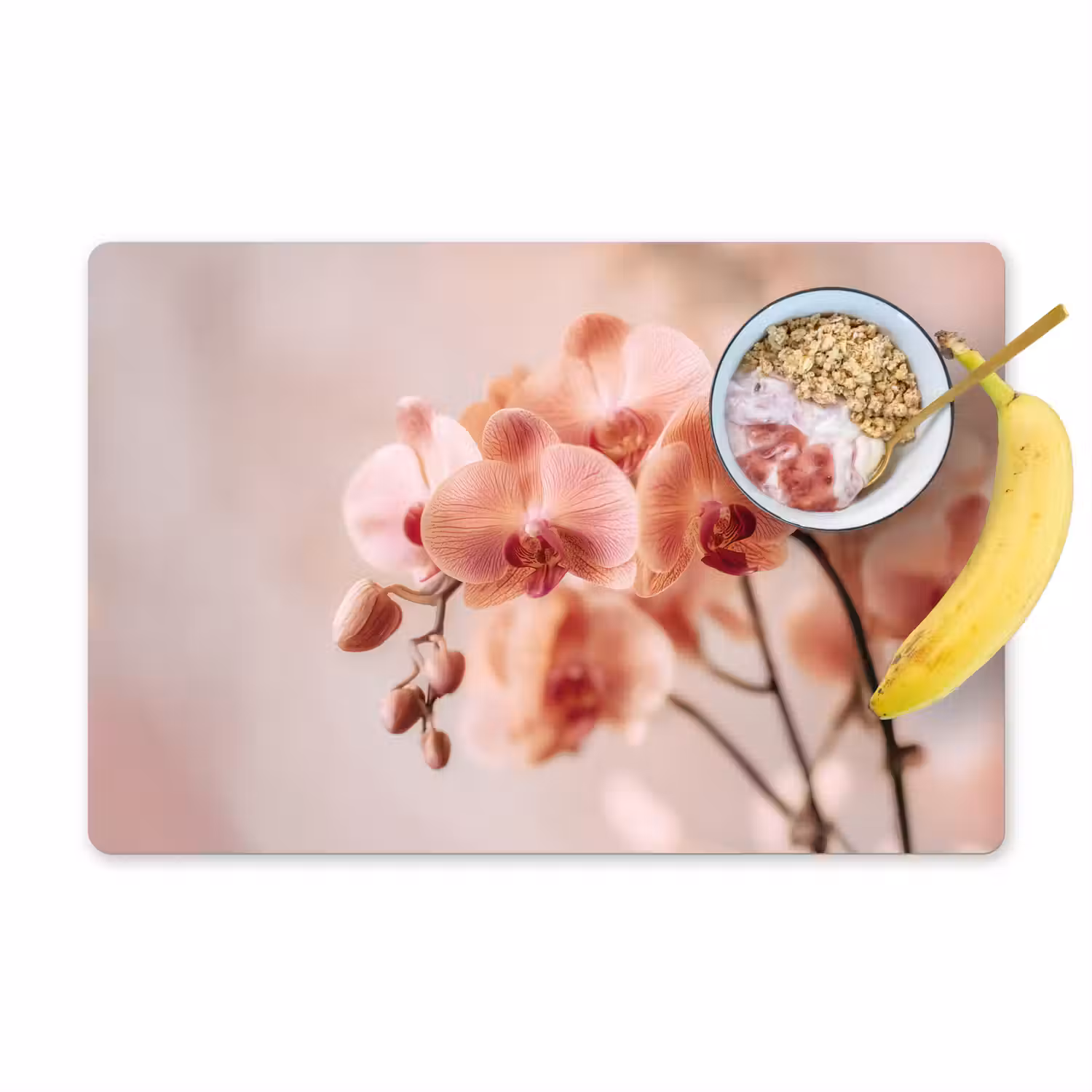 Orchidee - Bloemen - Roze - Bloemblaadjes Placemat vinyl groot -zzzproduct_Kitchenyeah-website