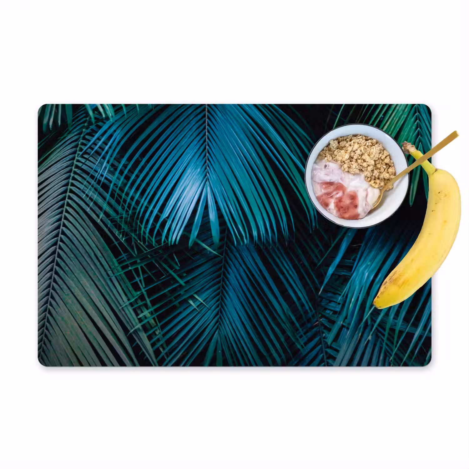Palmblad - Tropisch - Natuur - Jungle Placemat vinyl groot -zzzproduct_Kitchenyeah-website