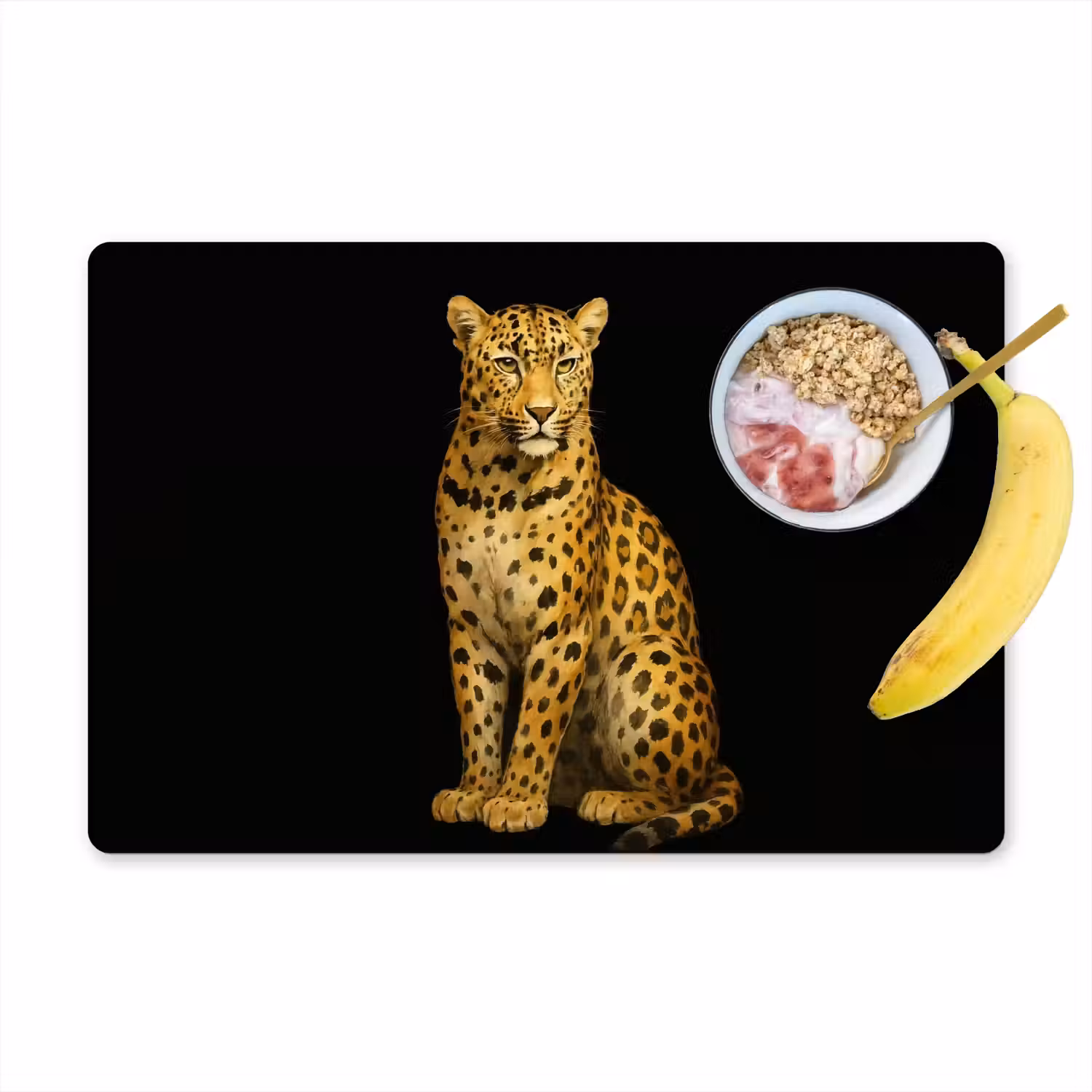Panter - Realistisch - Bruin Placemat vinyl groot -zzzproduct_Kitchenyeah-website