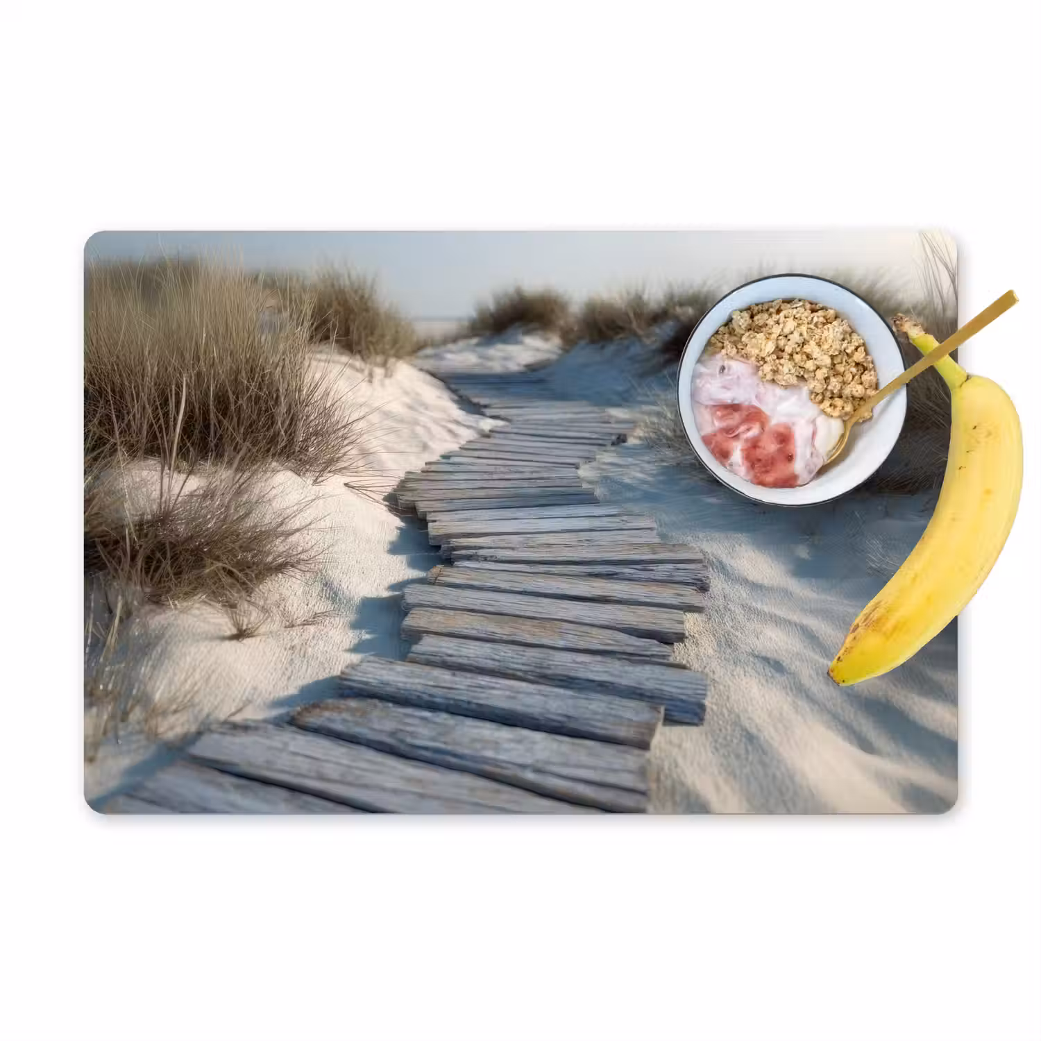 Pad - Planken - Duinen - Gras Placemat vinyl groot -zzzproduct_Kitchenyeah-website